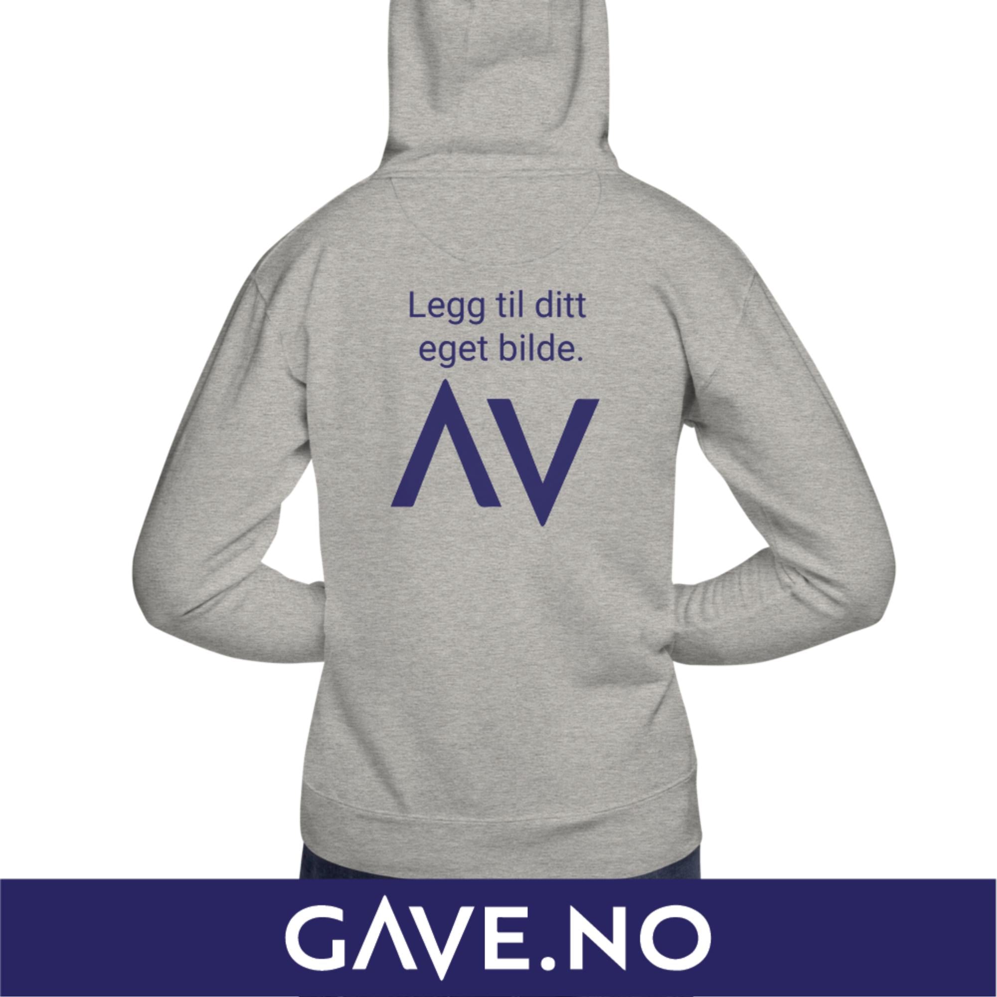 Unisex hettegenser med ditt eget bilde (print bak)