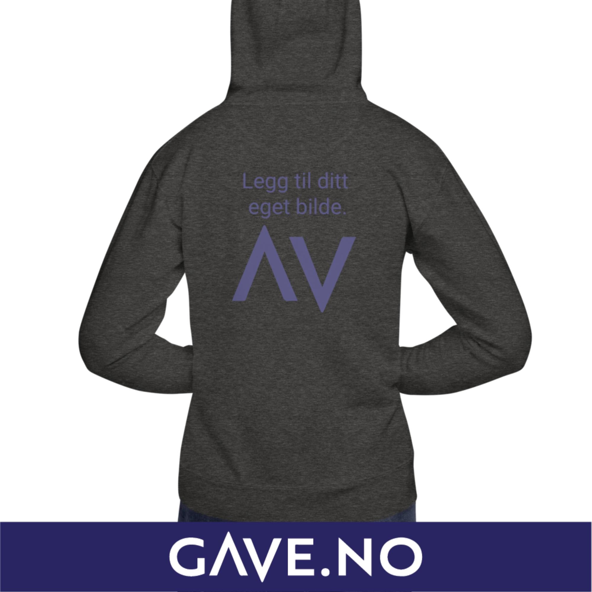 Unisex hettegenser med ditt eget bilde (print bak)