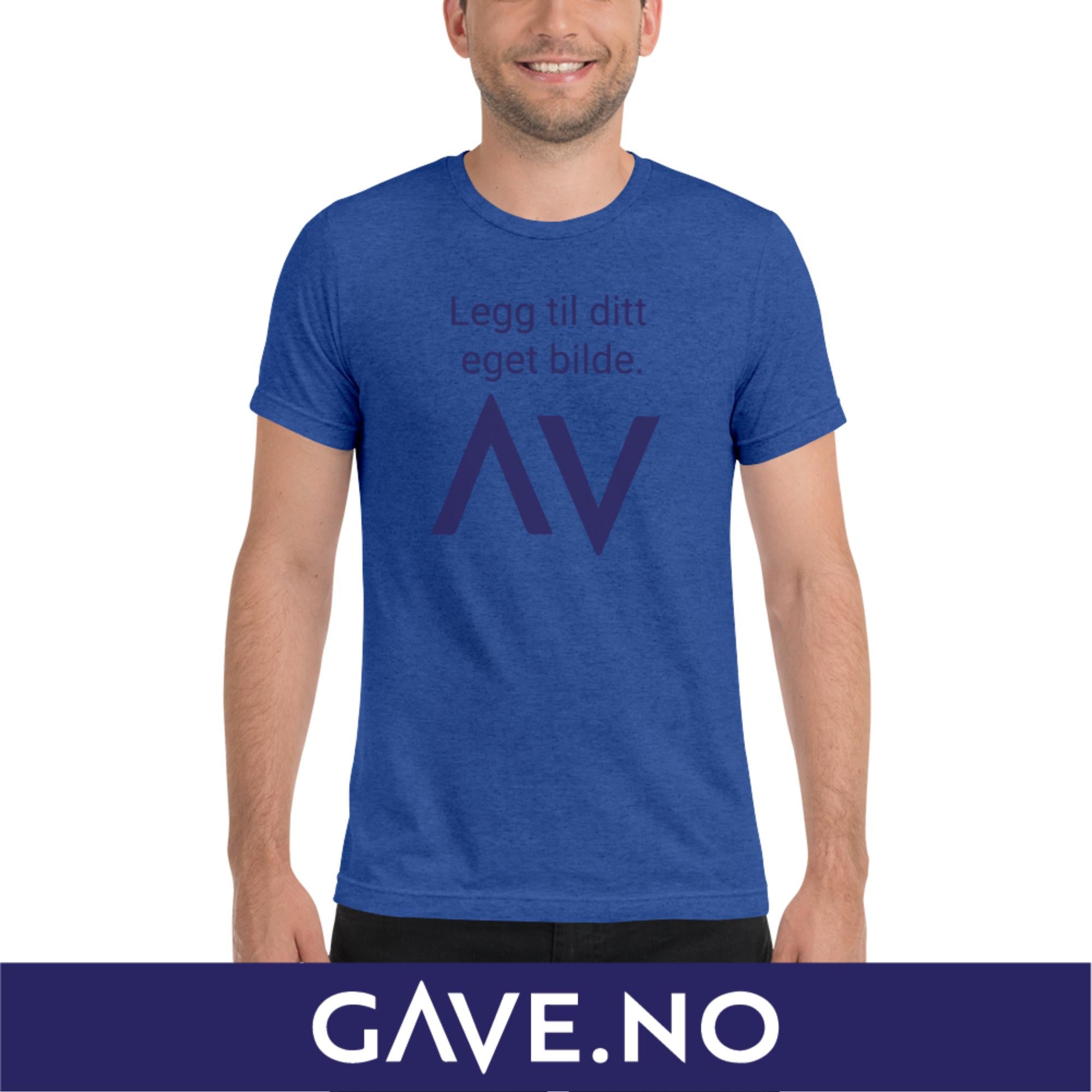 Kortermet t-skjorte med din eget bilde (print foran)