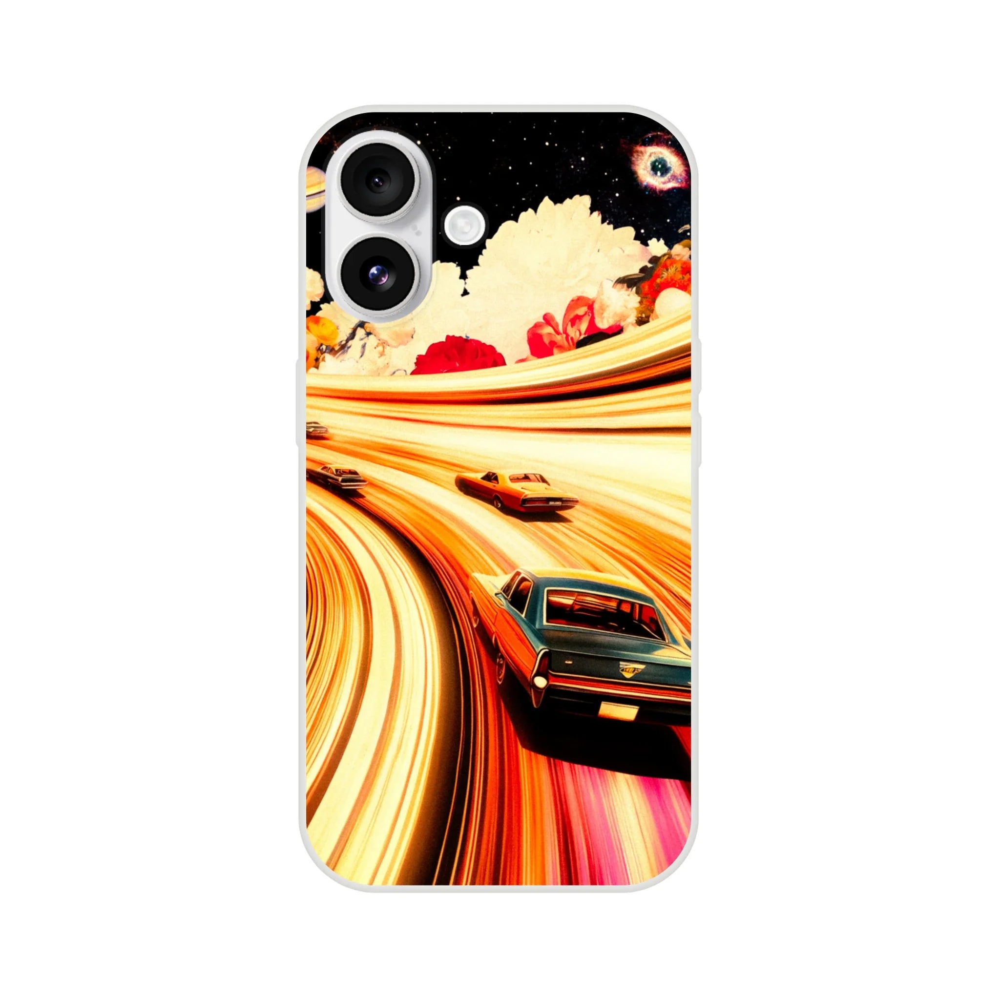 Floral Space Race iPhone Case