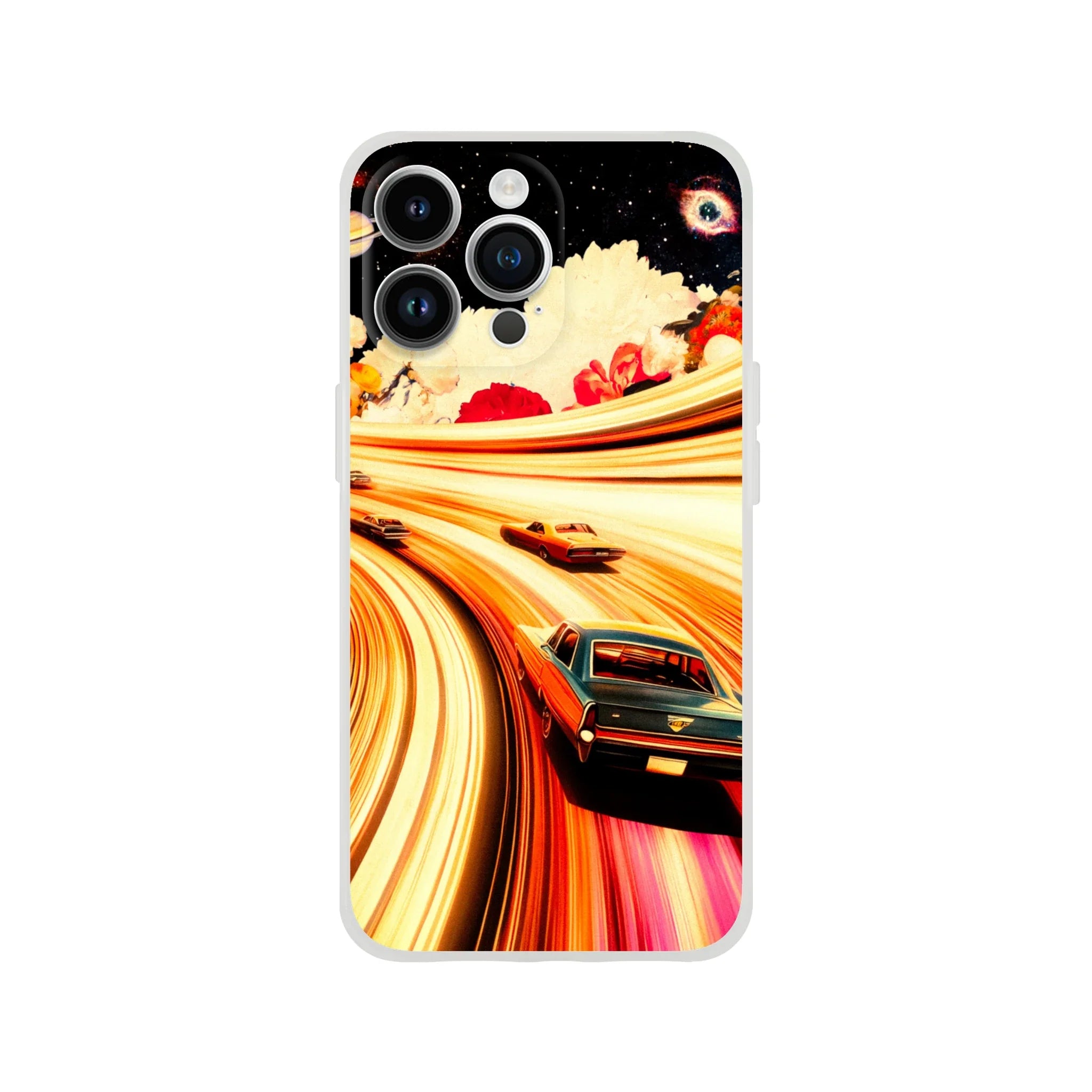 Floral Space Race iPhone Case