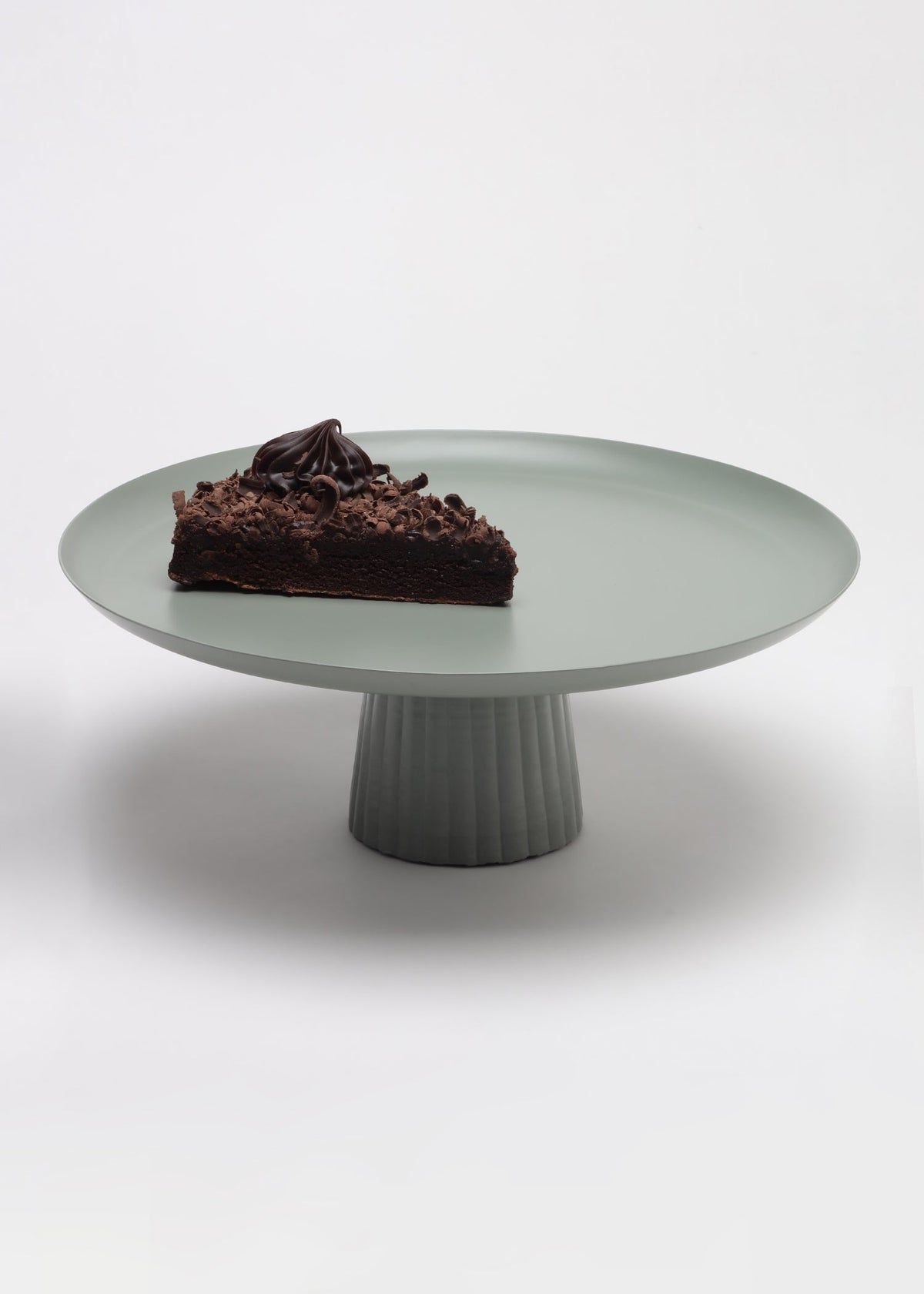 Avisa Sage Green Cake Stand | Handcrafted Metal Dessert Pedestal