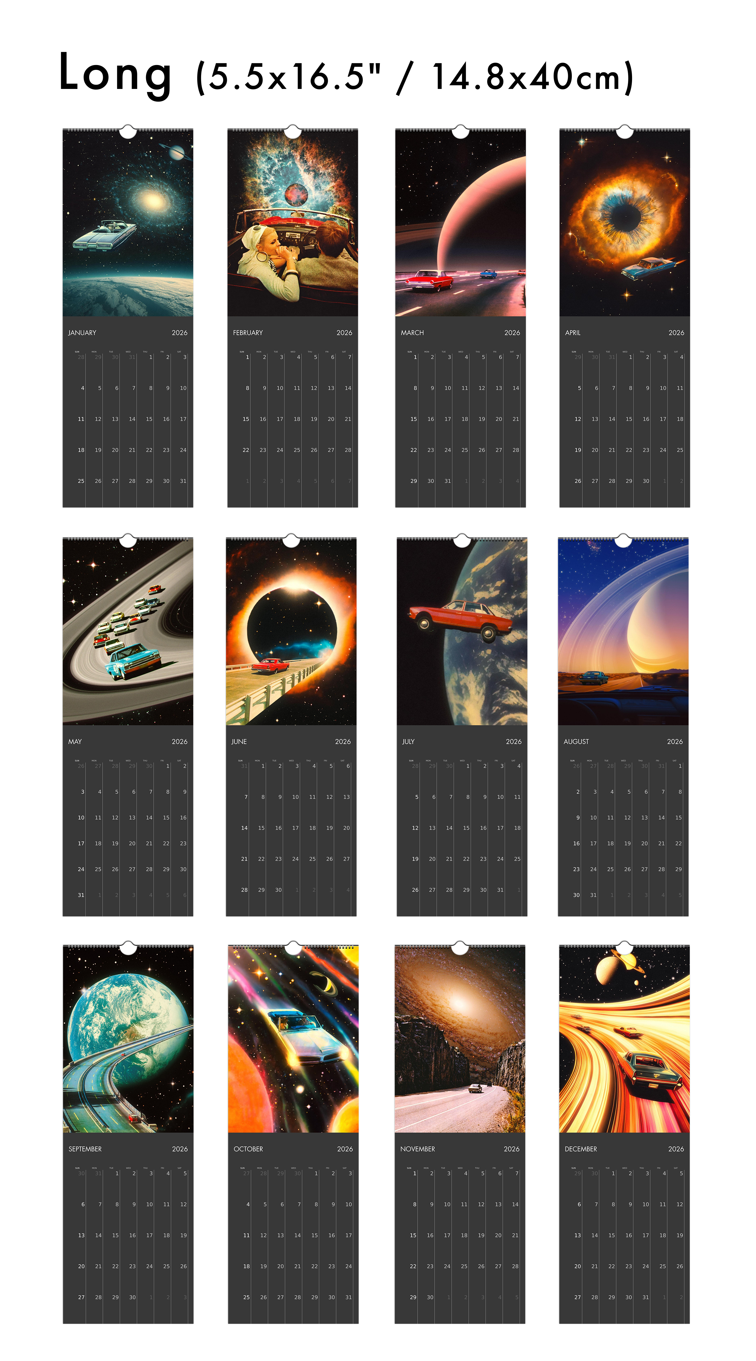 2026 Wall Calendar: Intergalactic Road Trips