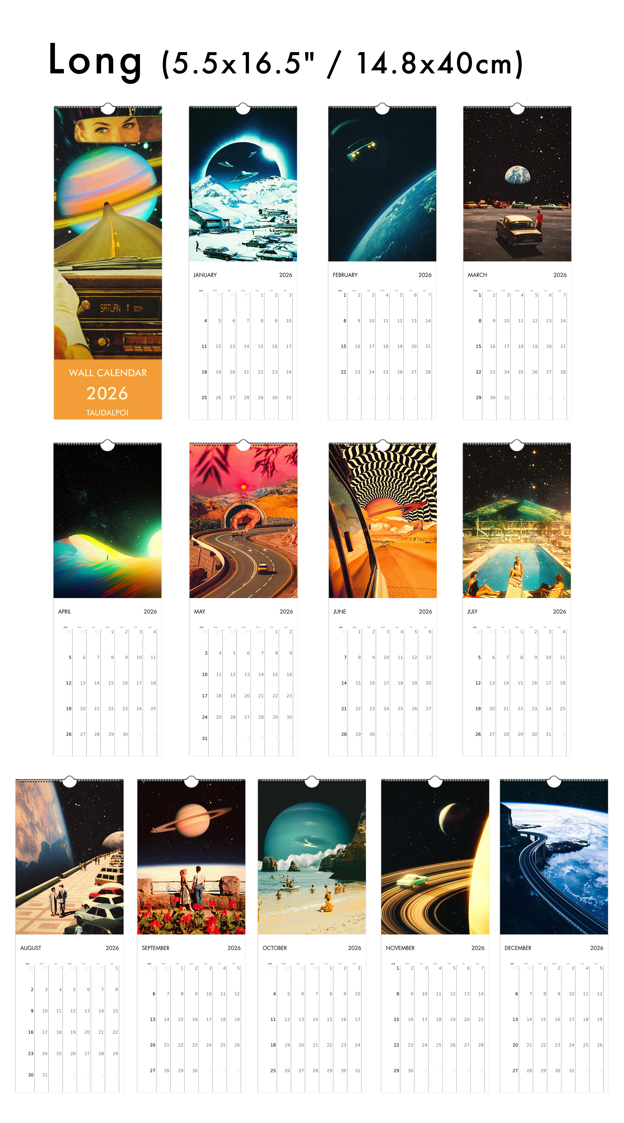 2026 Wall Calendar: The Classics