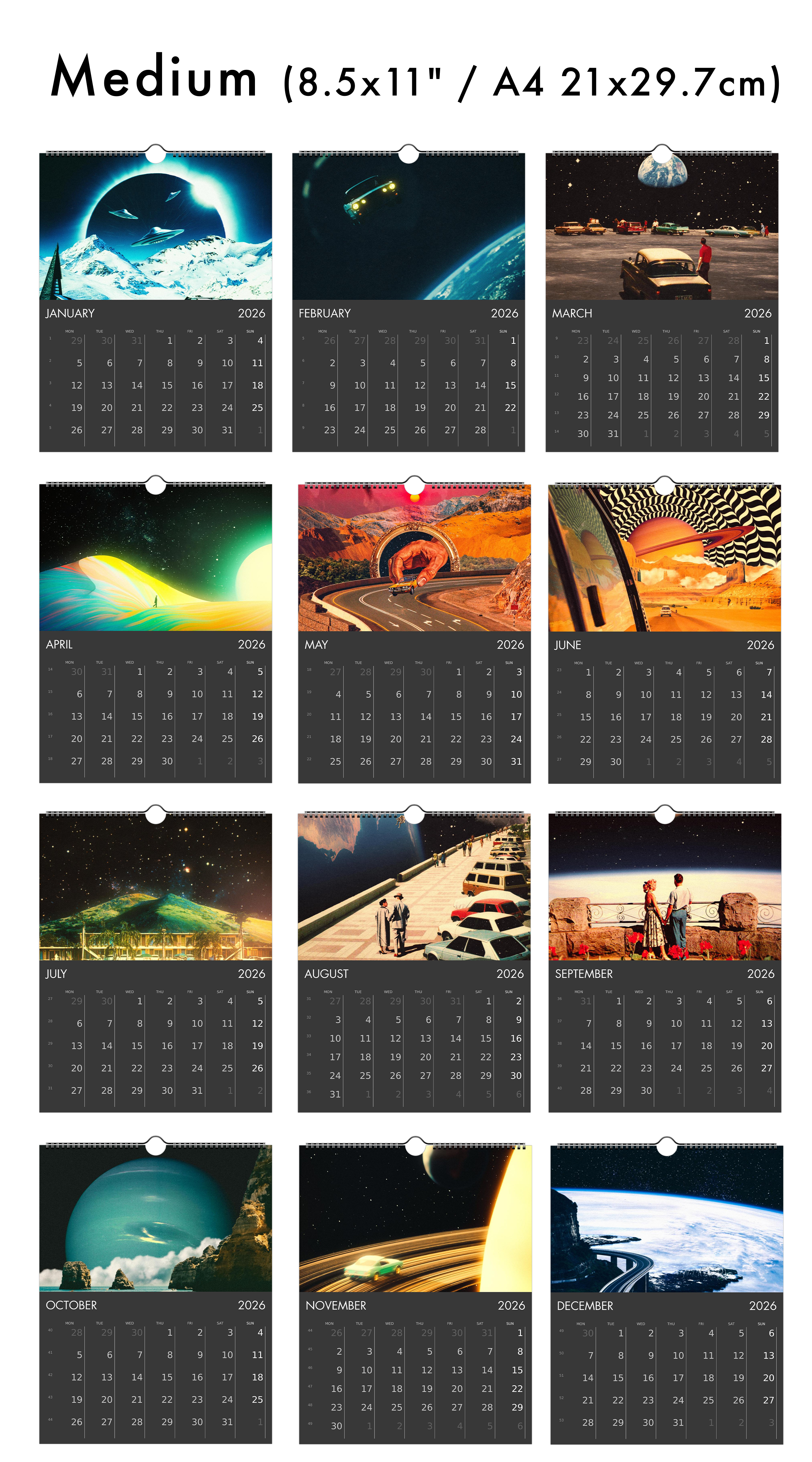 2026 Wall Calendar: The Classics