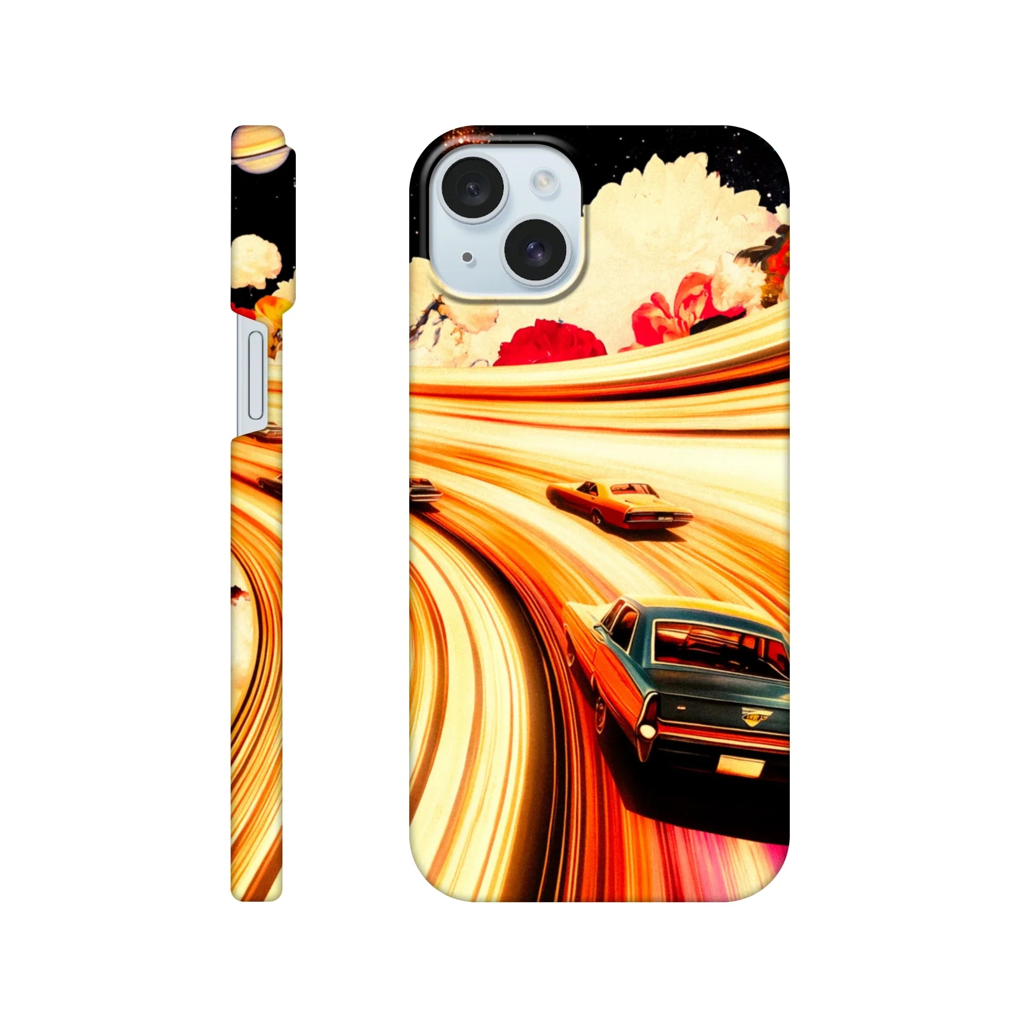 Floral Space Race iPhone Case