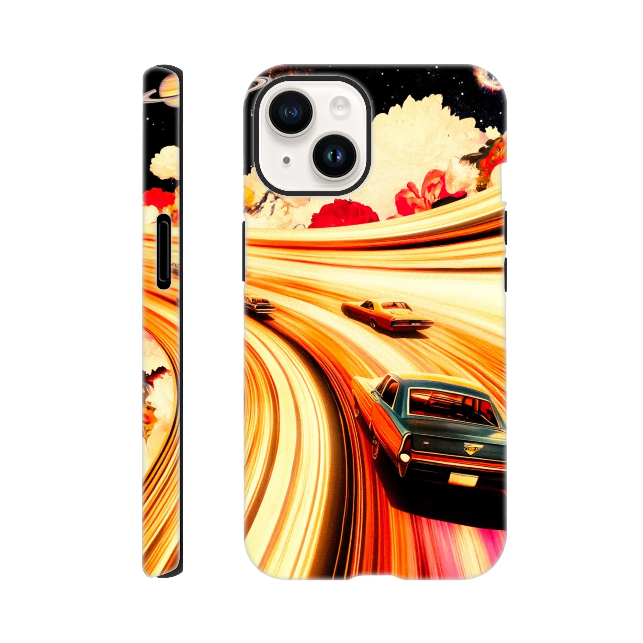 Floral Space Race iPhone Case
