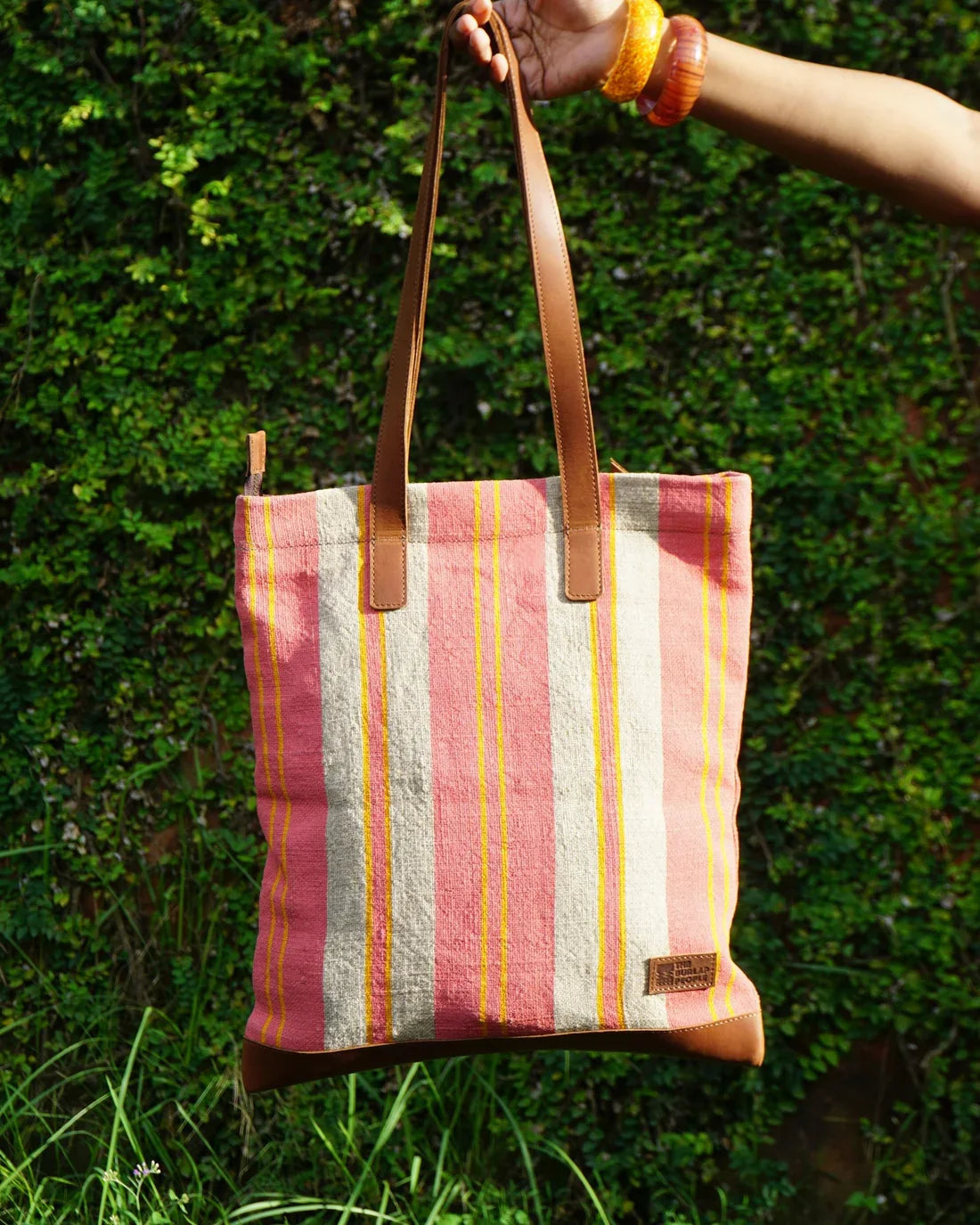 Kalaa Bajaar Book Bag | Handcrafted Jute Book Bag | Natural Dyes Indian Artisan