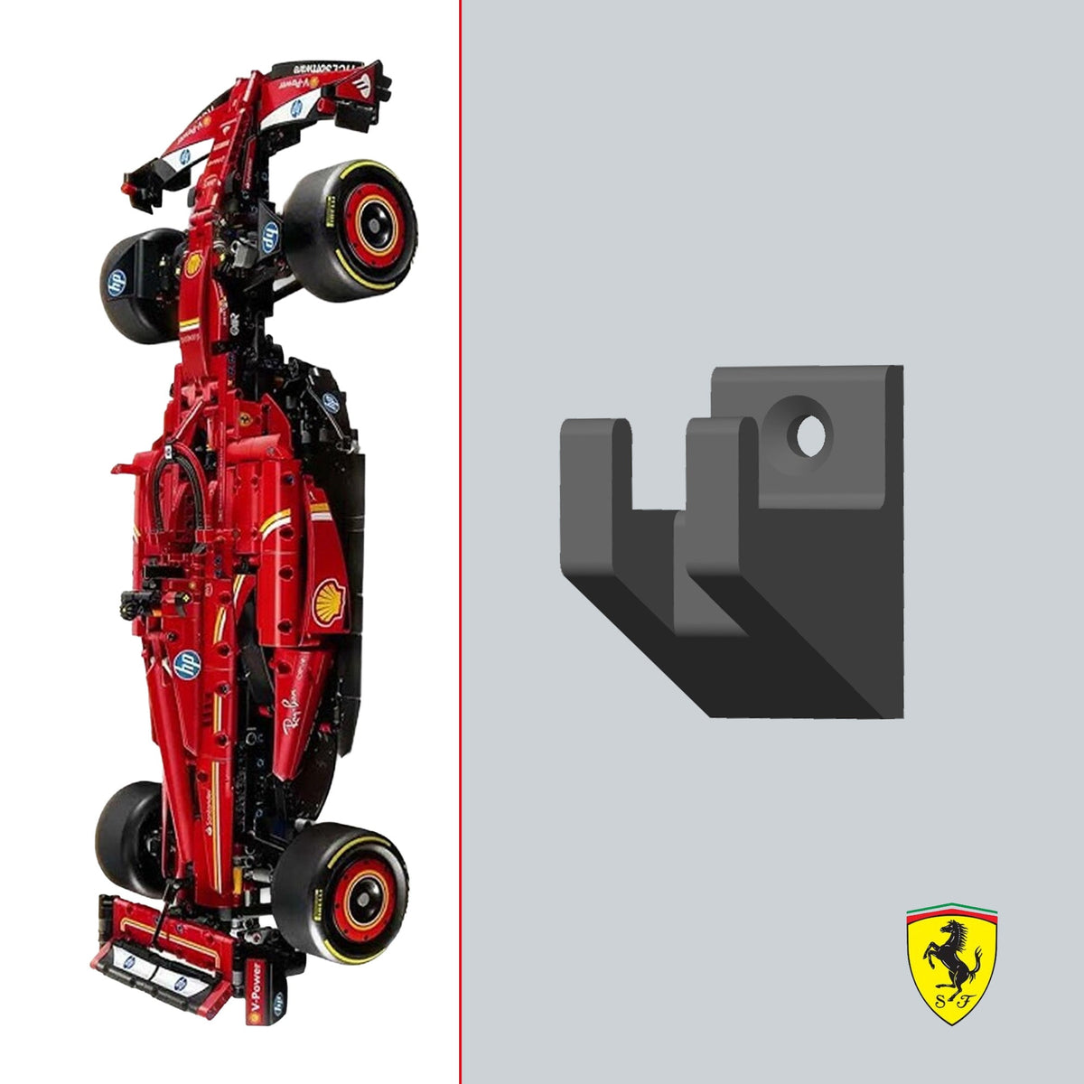(42207) Ferrari SF-24 F1-bil - Veggfeste (3D-print)