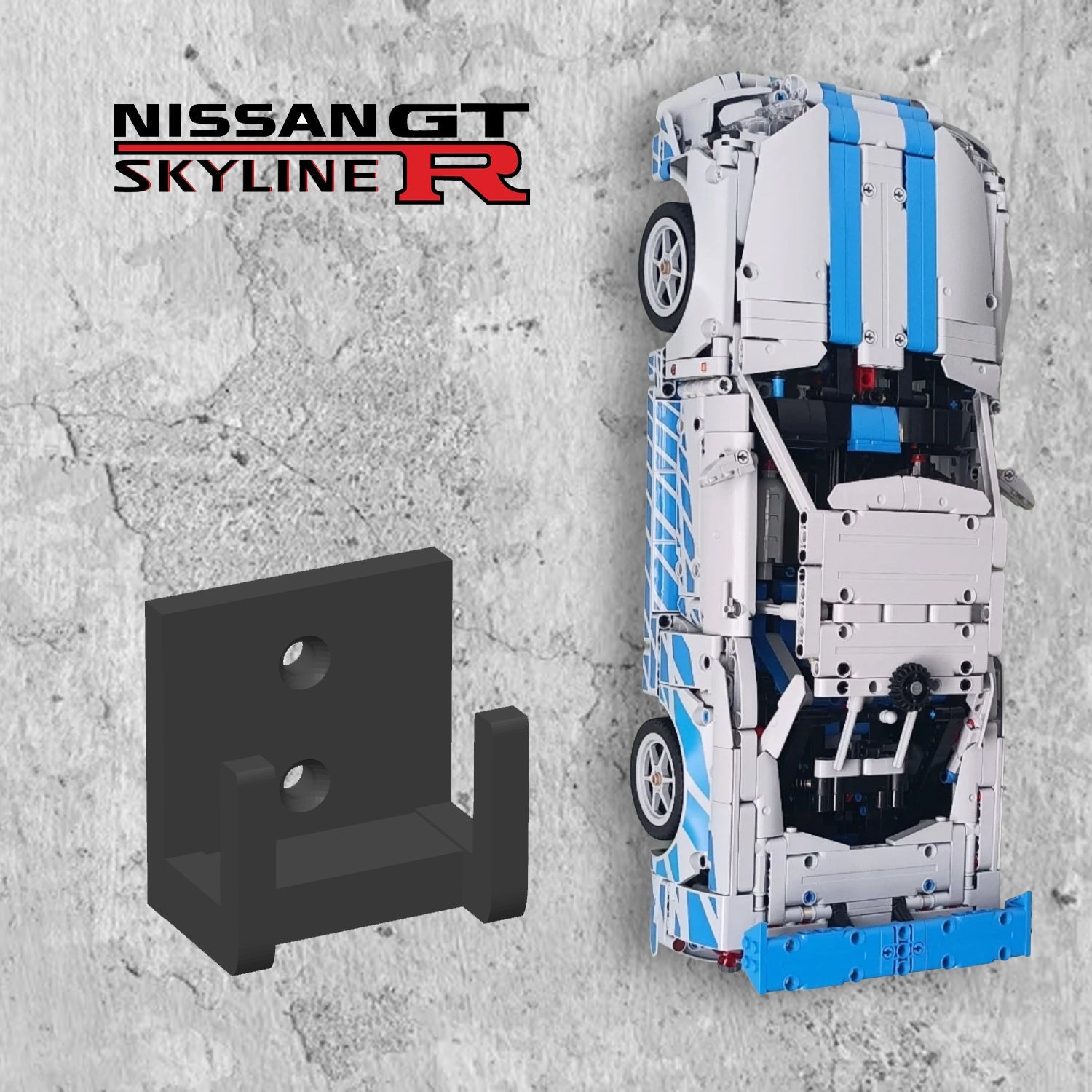 (42210) F2F Nissan Skyline GT-R (R34) - Veggfeste (3D-print)