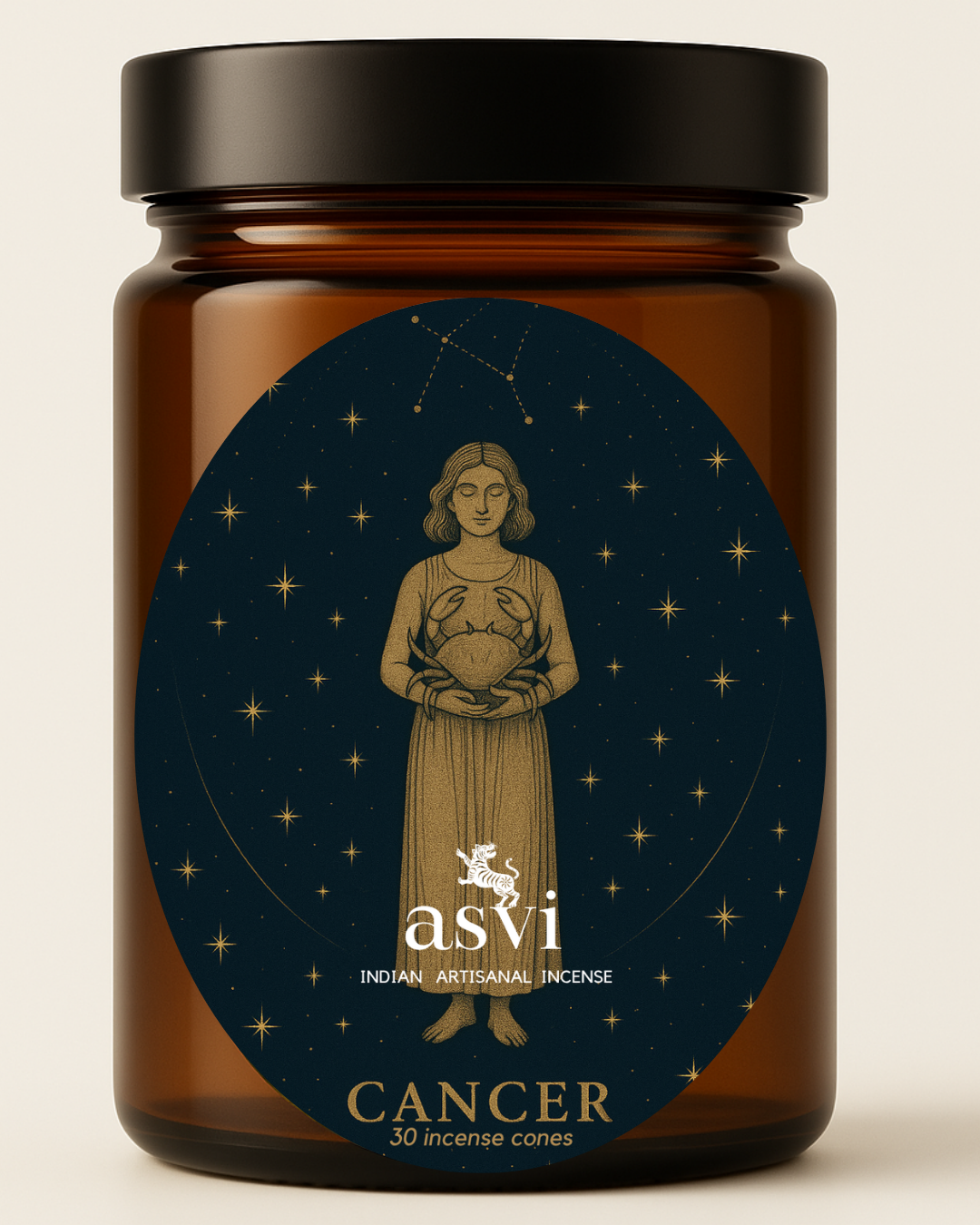 Ayurvedic Zodiac Incense | Cancer Sun Sign (Handmade Cones)