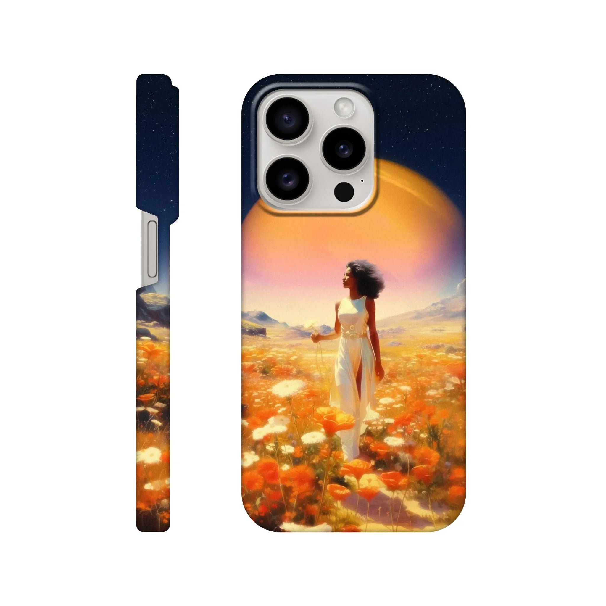 Cosmic Flower Field iPhone Case