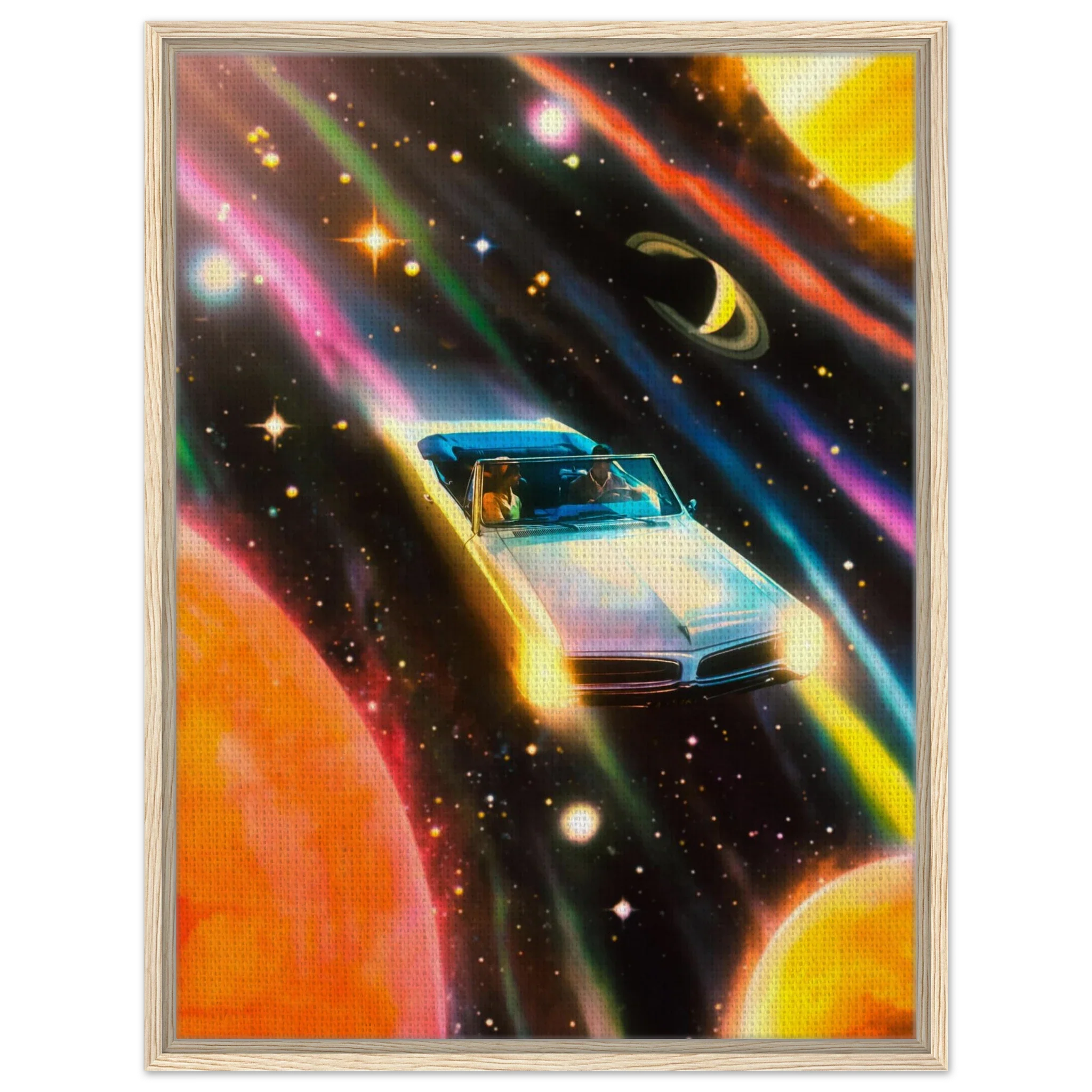 Space Rainbow Adventure Canvas