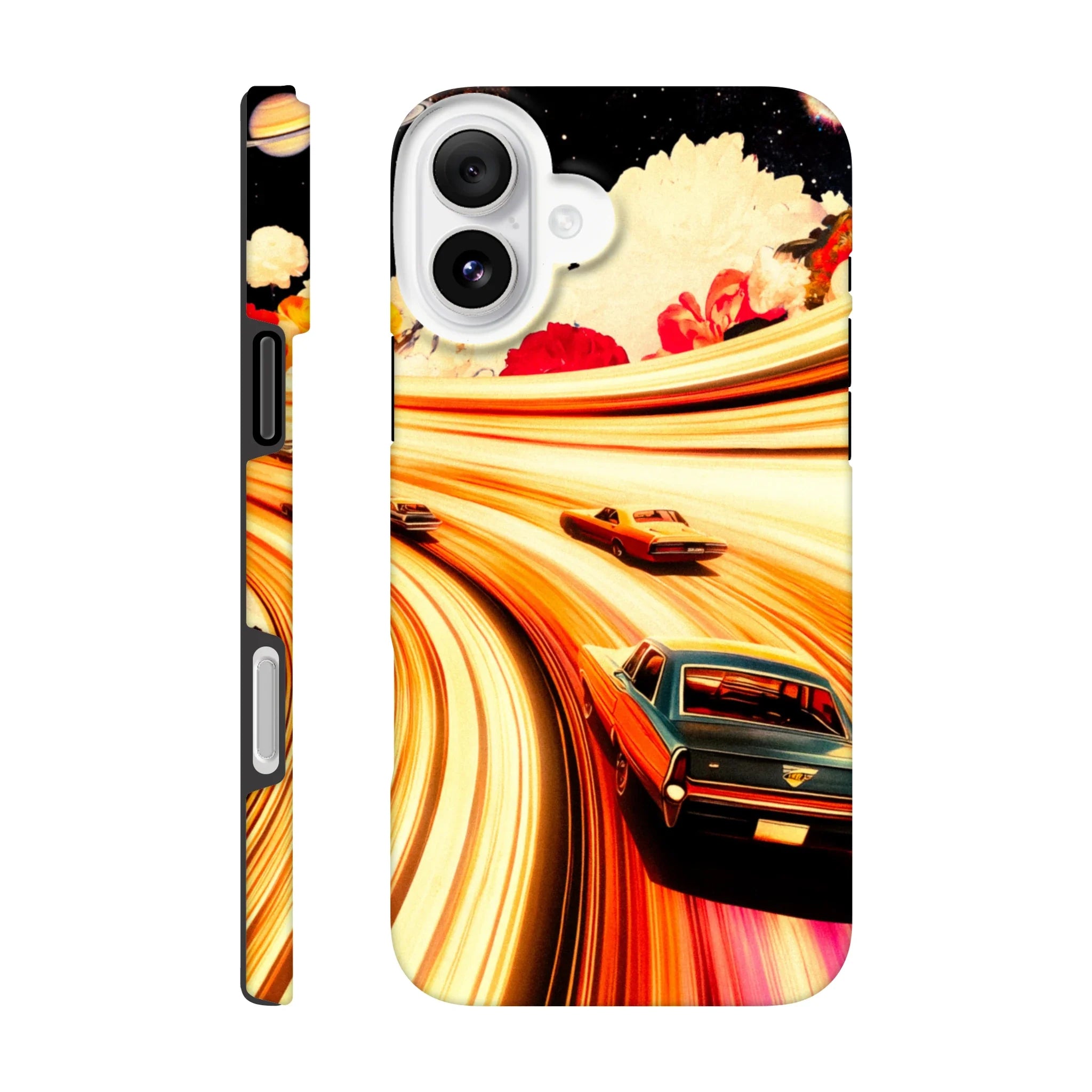 Floral Space Race iPhone Case