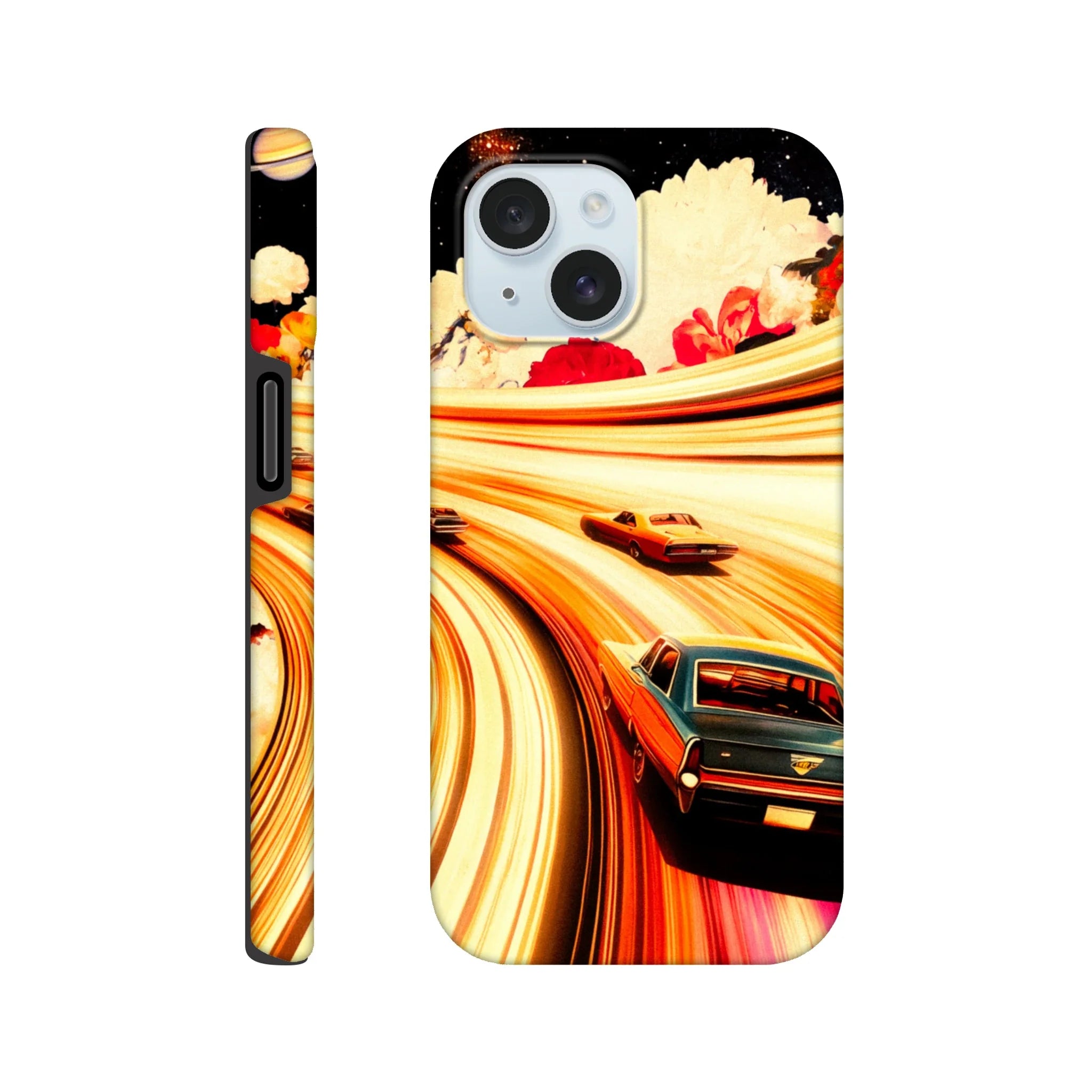 Floral Space Race iPhone Case