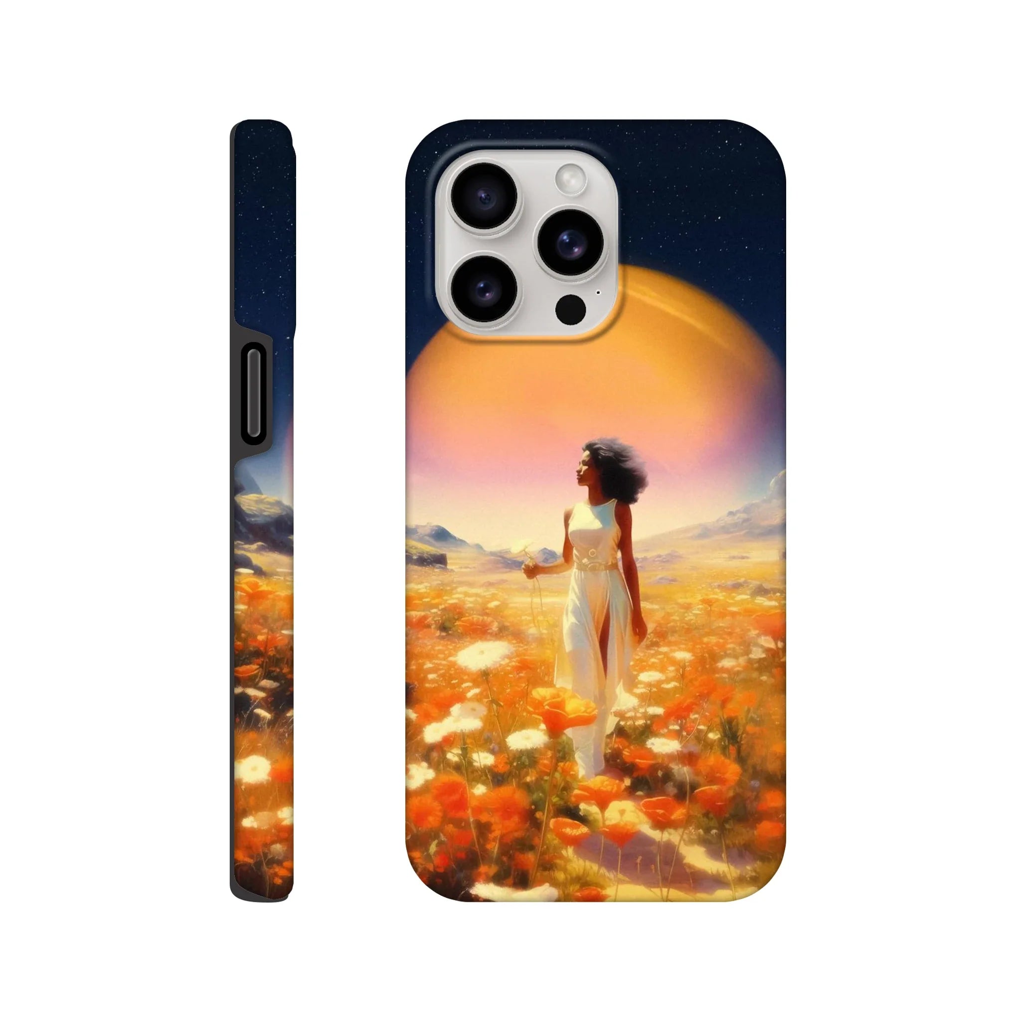 Cosmic Flower Field iPhone Case