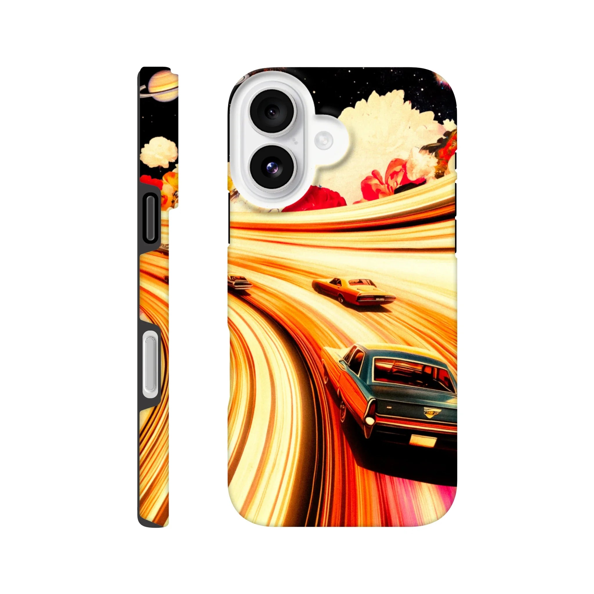 Floral Space Race iPhone Case