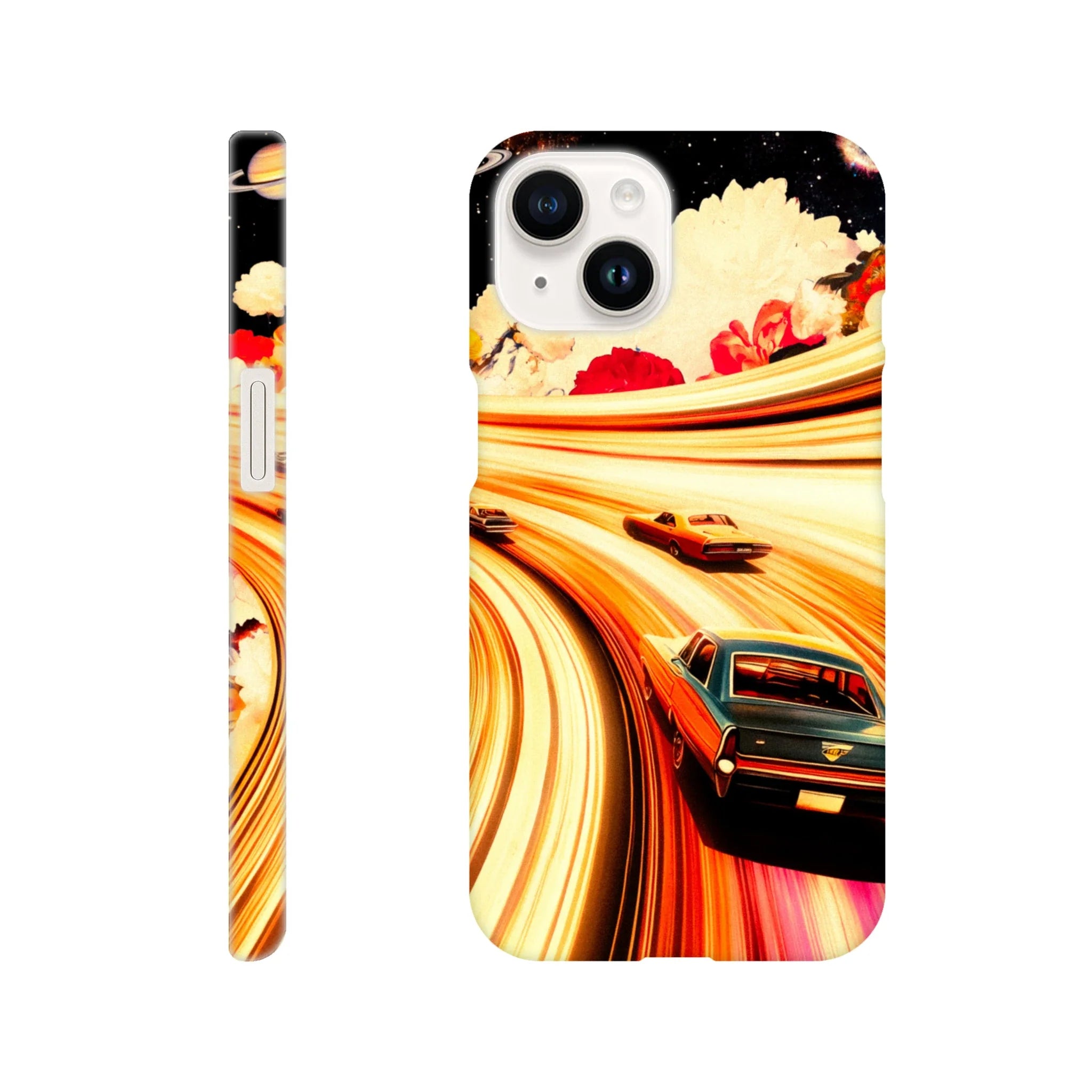 Floral Space Race iPhone Case