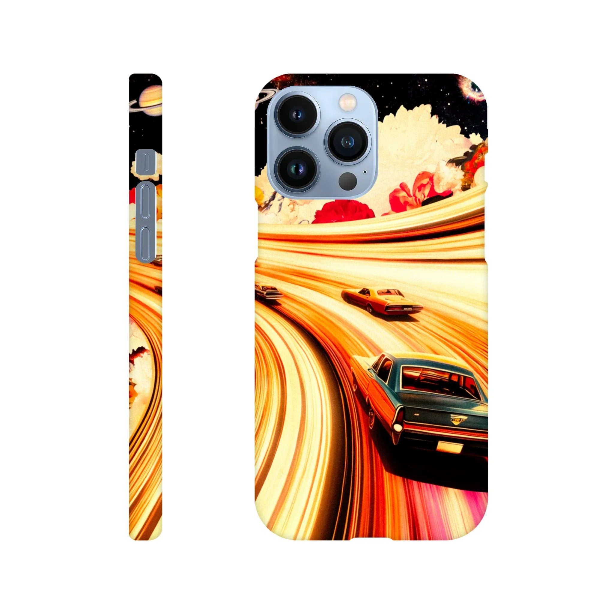 Floral Space Race iPhone Case