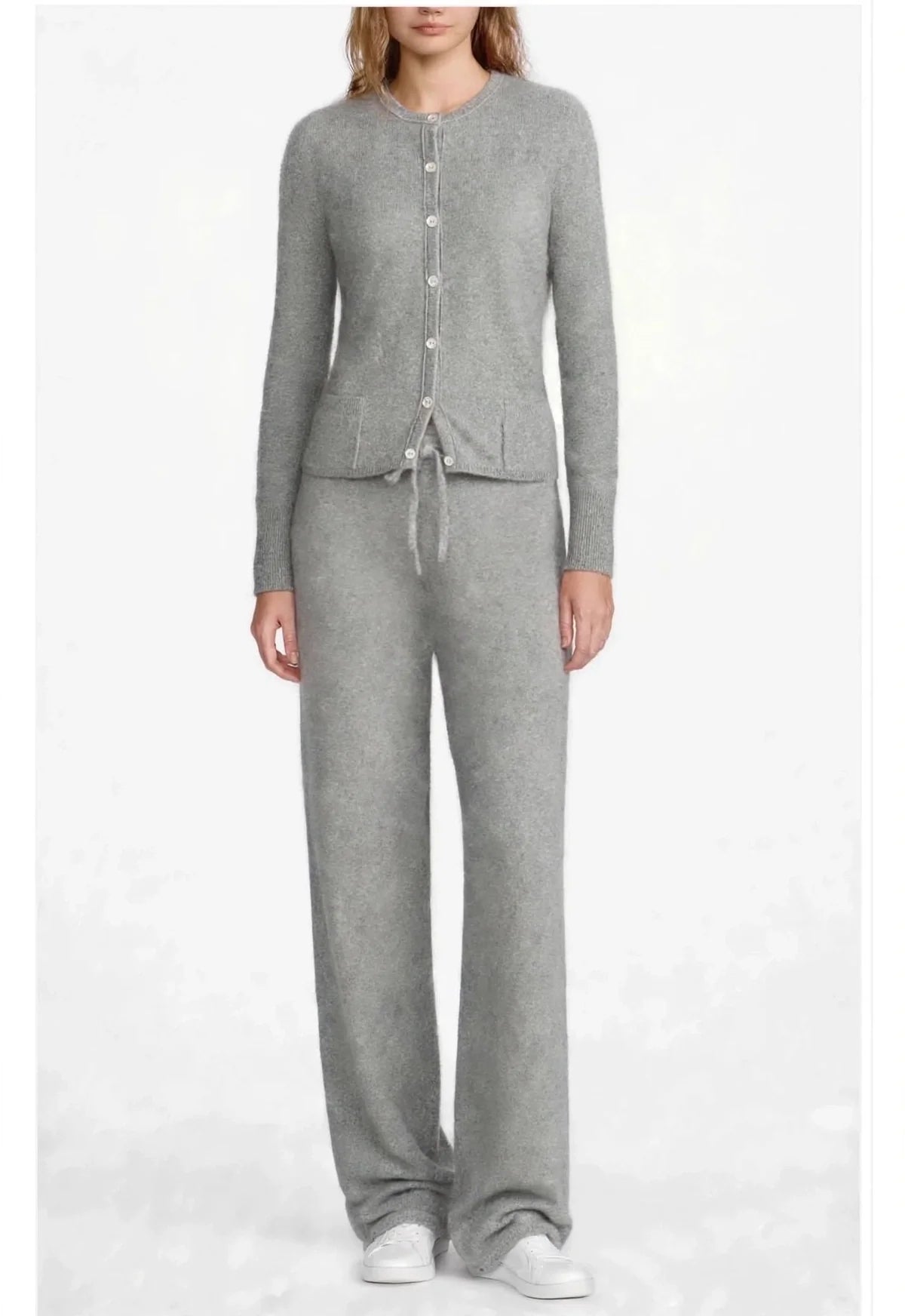 Cashmere lounge pant melange grey