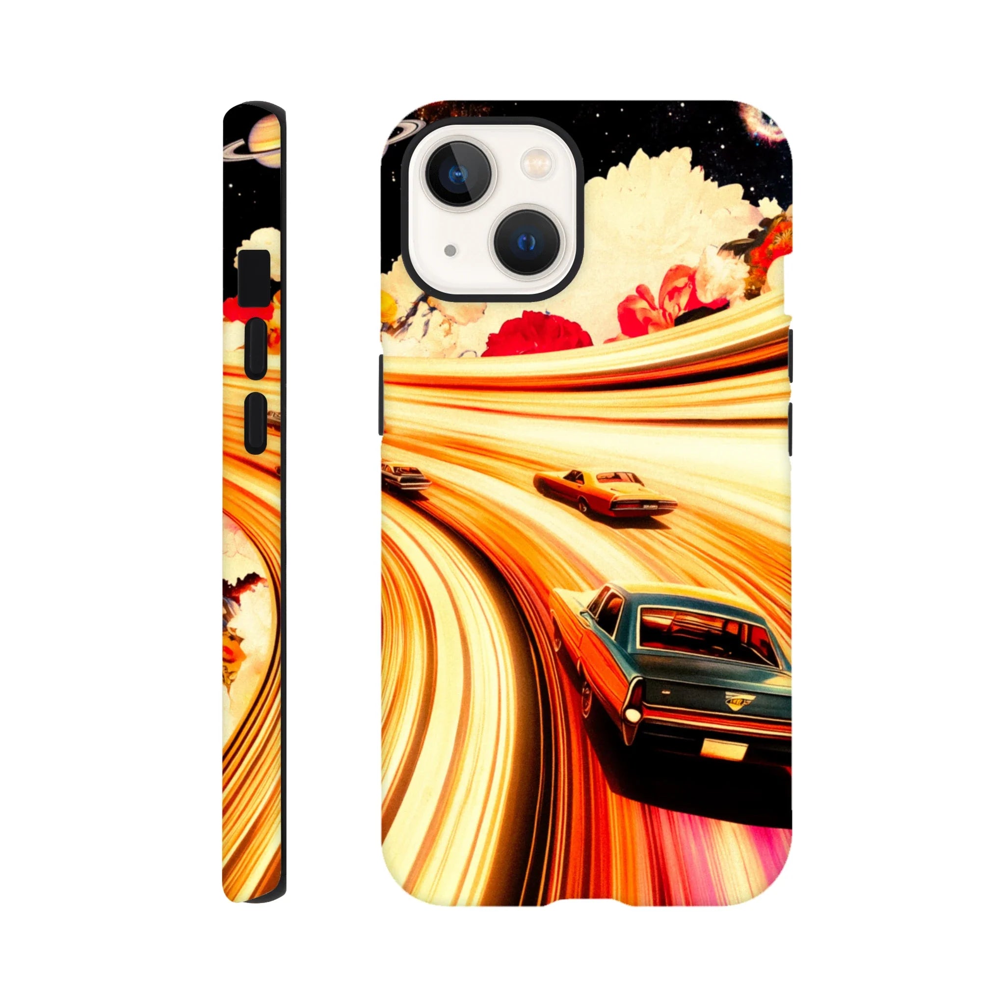 Floral Space Race iPhone Case