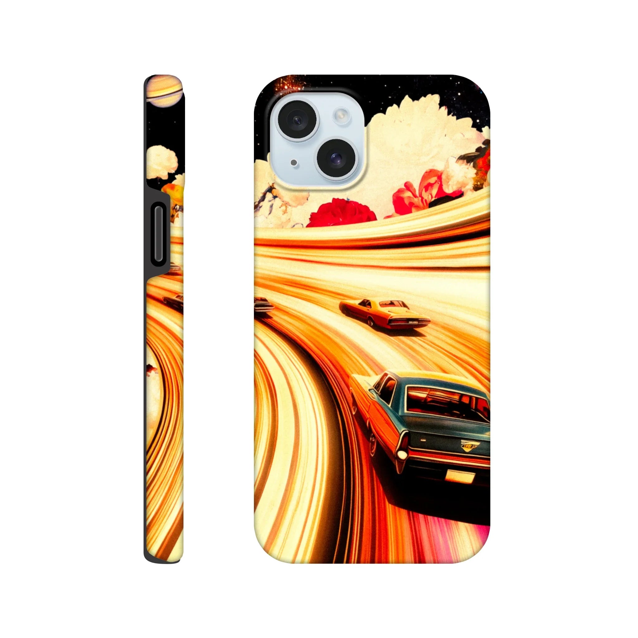 Floral Space Race iPhone Case