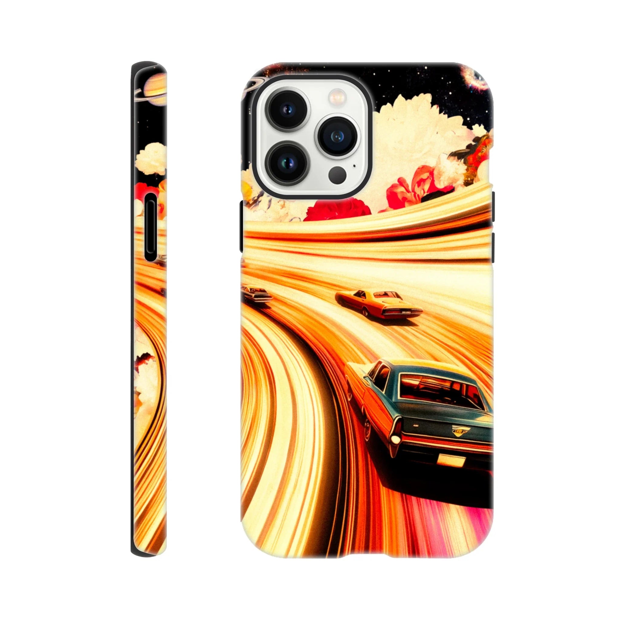 Floral Space Race iPhone Case
