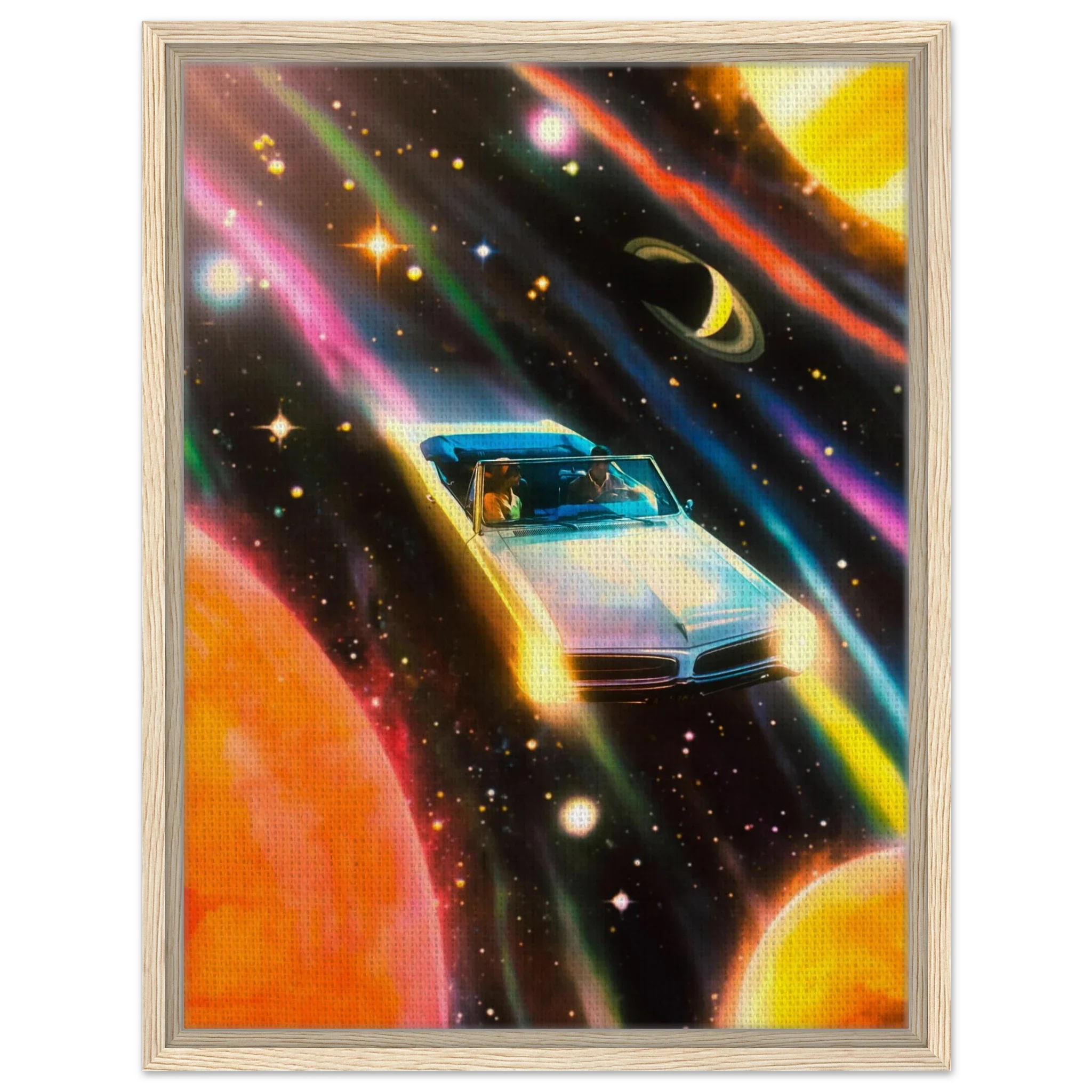 Space Rainbow Adventure Canvas