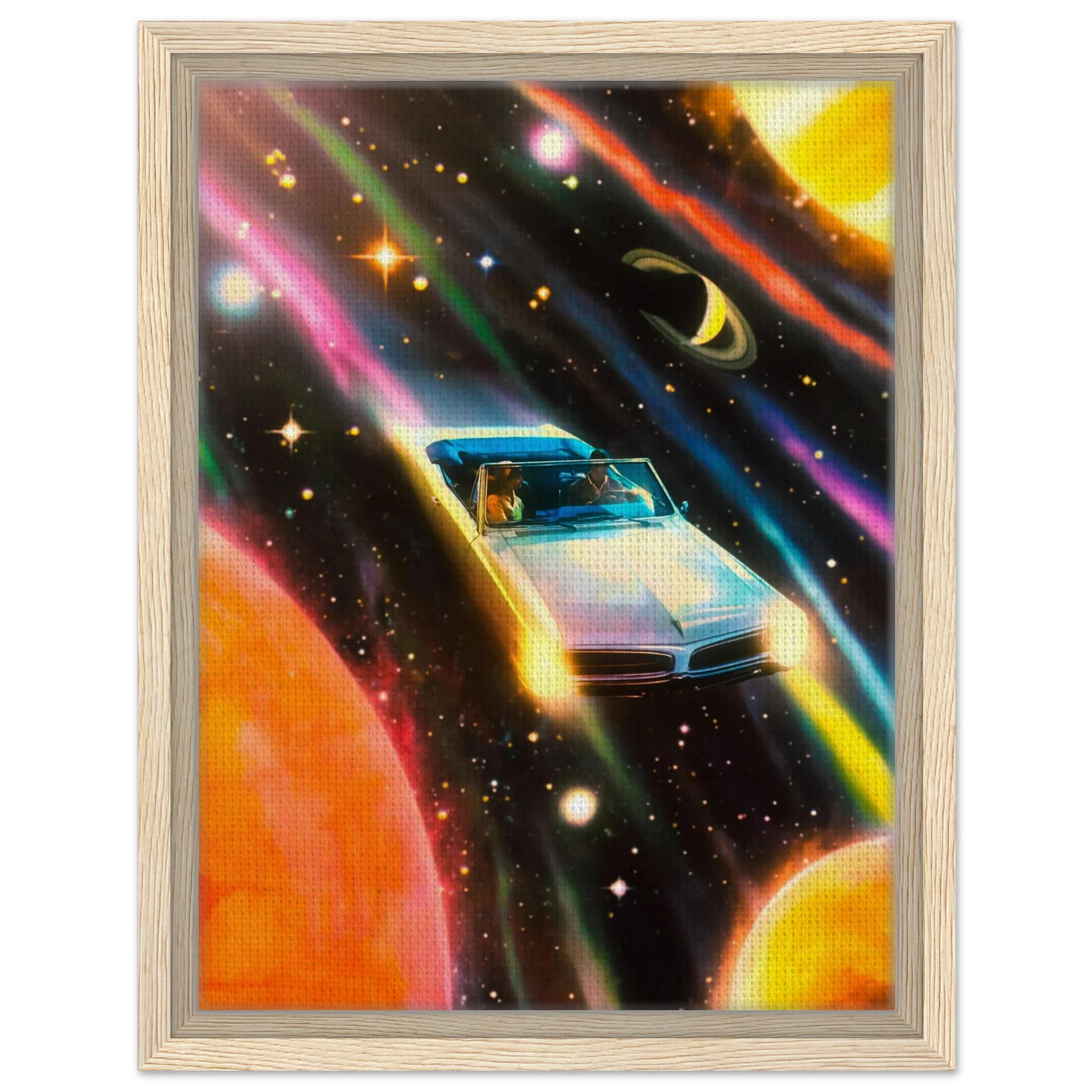 Space Rainbow Adventure Canvas