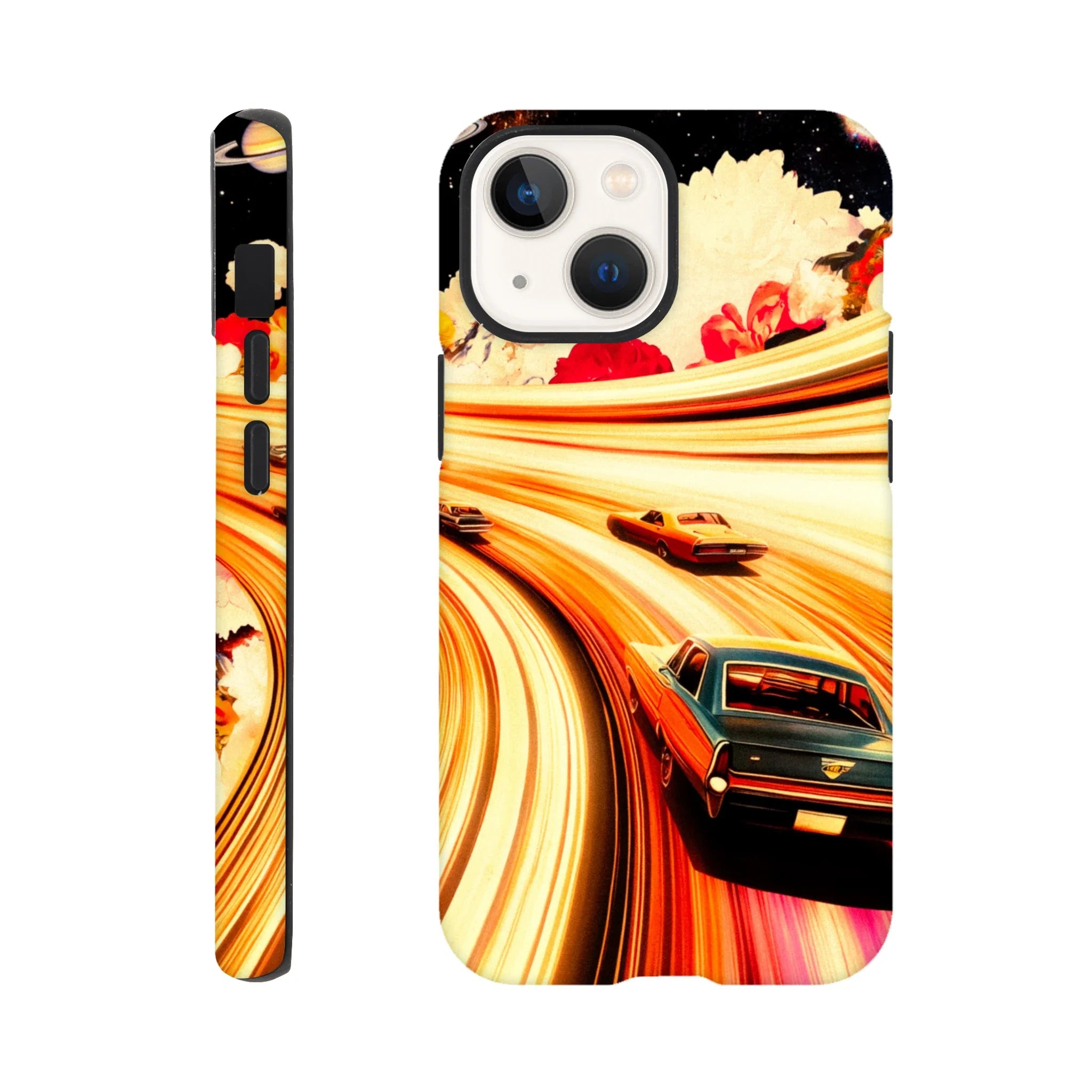 Floral Space Race iPhone Case