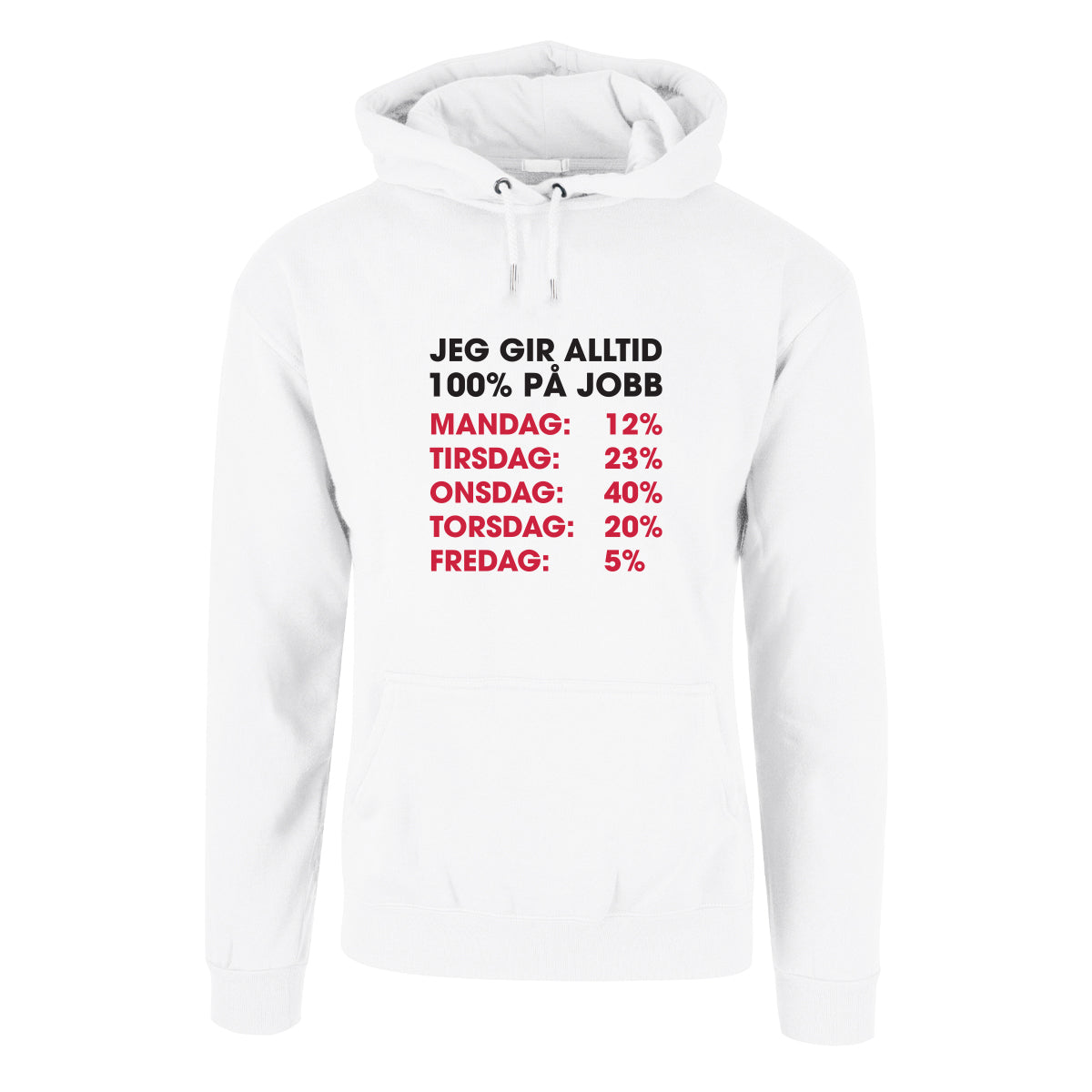 Jeg gir alltid 100% - hettegenser