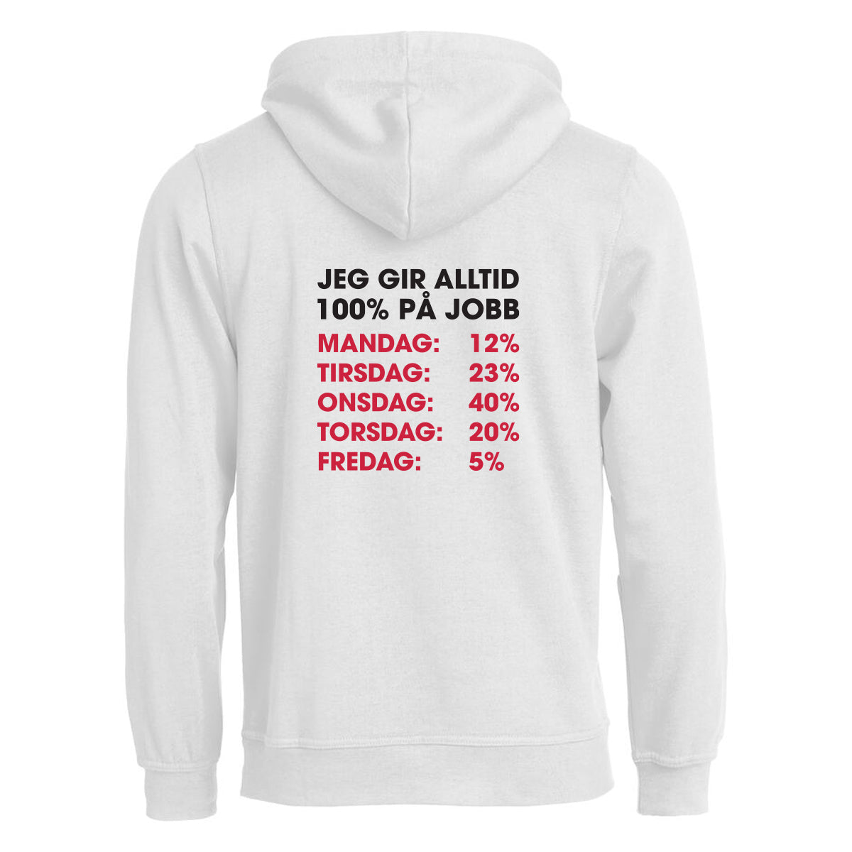 Jeg gir alltid 100% - hettegenser