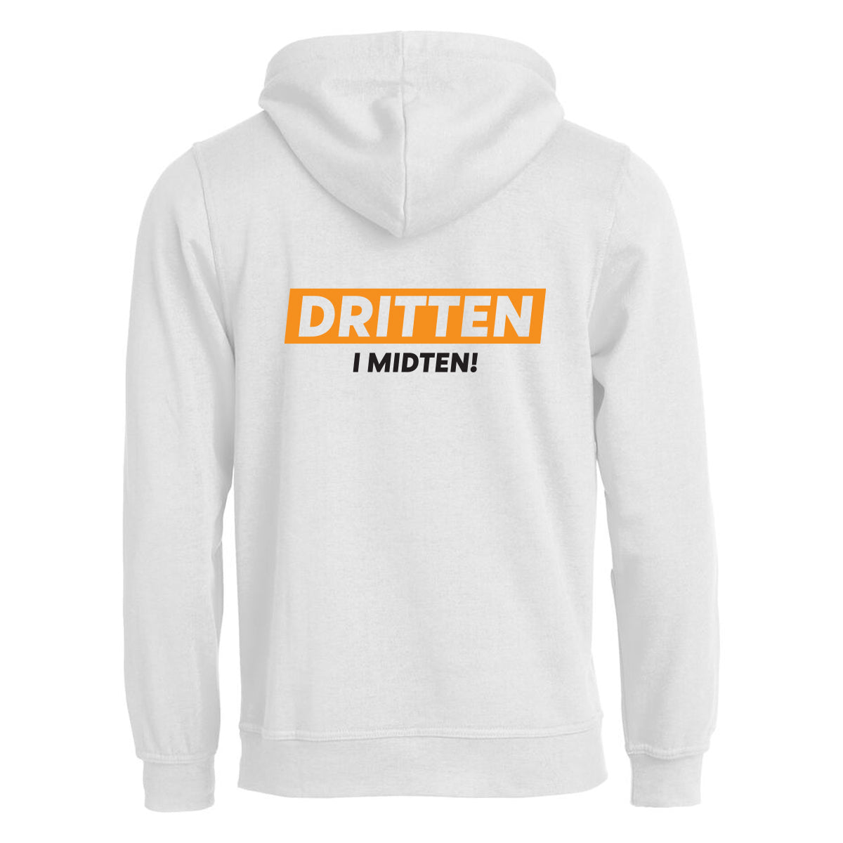 Dritten i midten - hettegenser