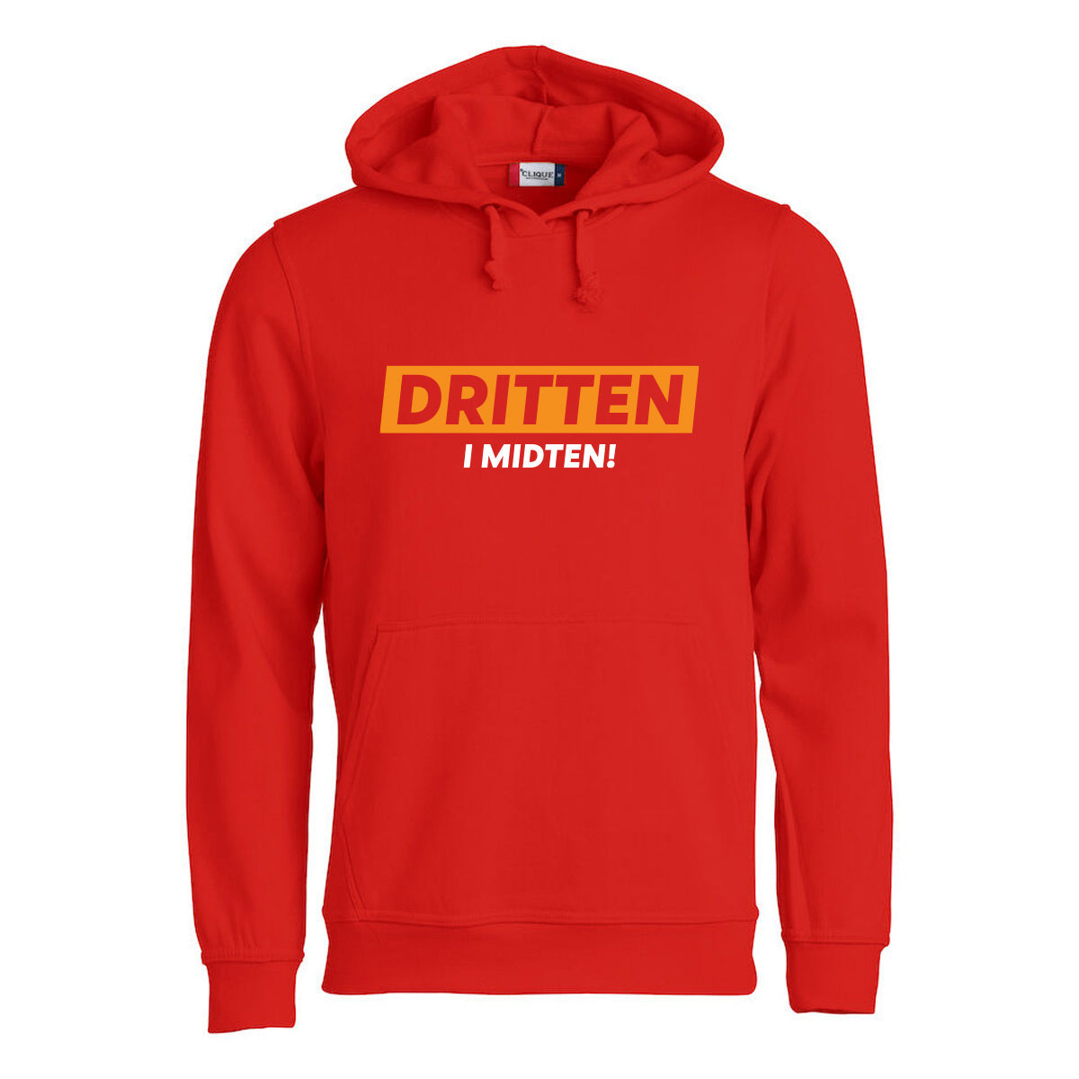 Dritten i midten - hettegenser