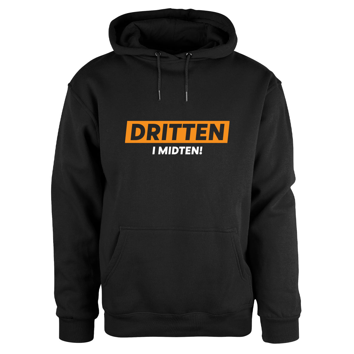 Dritten i midten - hettegenser