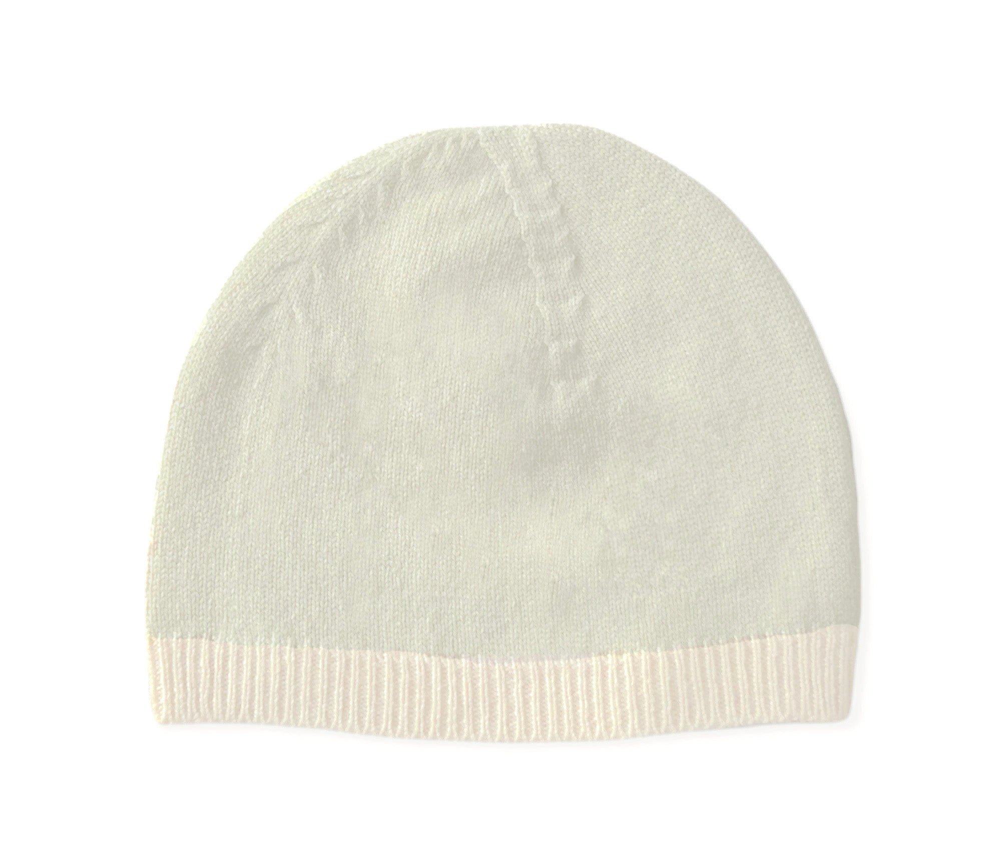 Baby knitted beanie glacier off white rib