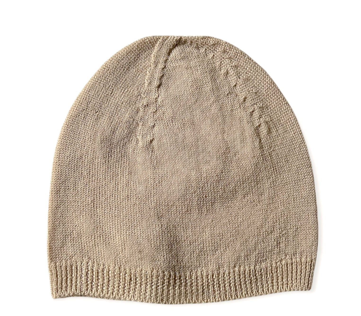 Baby knitted beanie camel