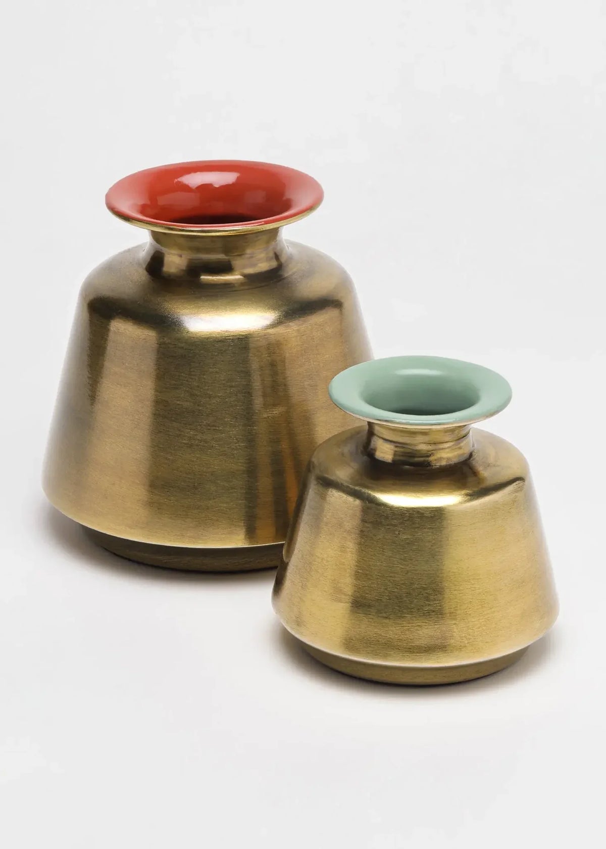 Enamel Matkas | Handcrafted Festive Decor & Storage Containers (Set of 2)