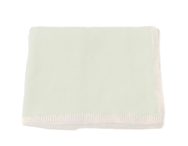 Baby blanket glacier off white rib