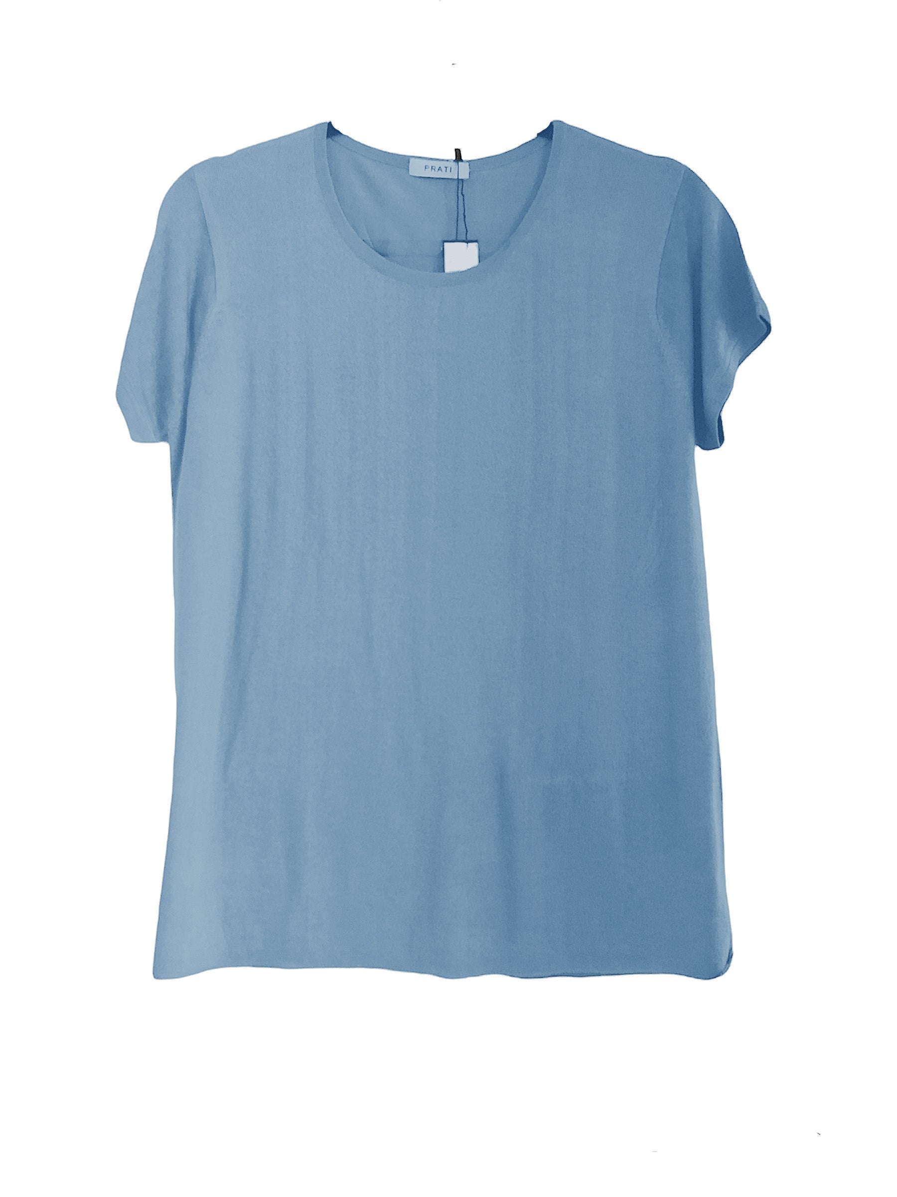 Cashmere Silk crew short sleeve t shirt sweater off white