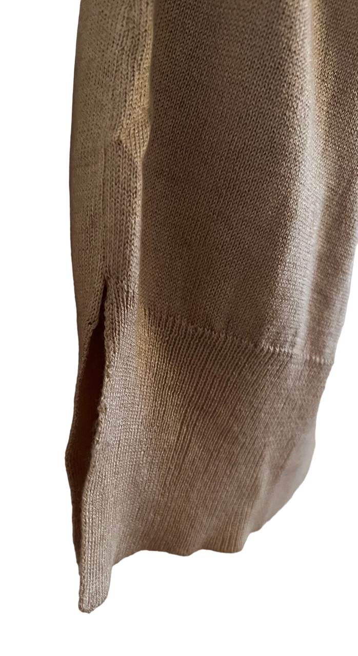 Cashmere Silk crew short sleeve sweater off white