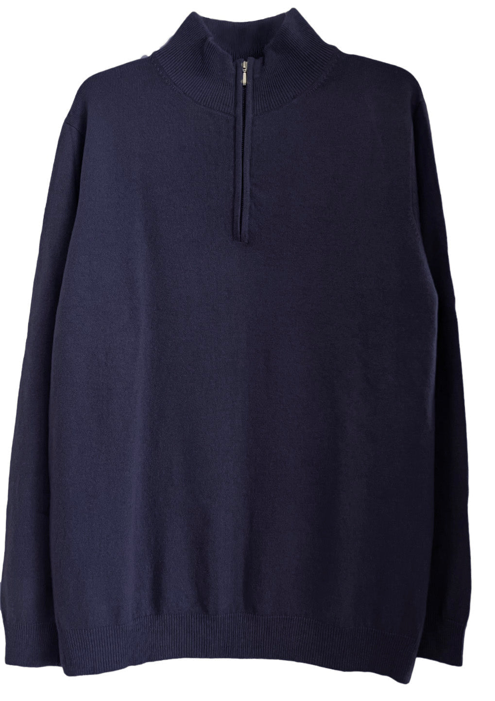 Men´s cashmere half zip front sweater grey