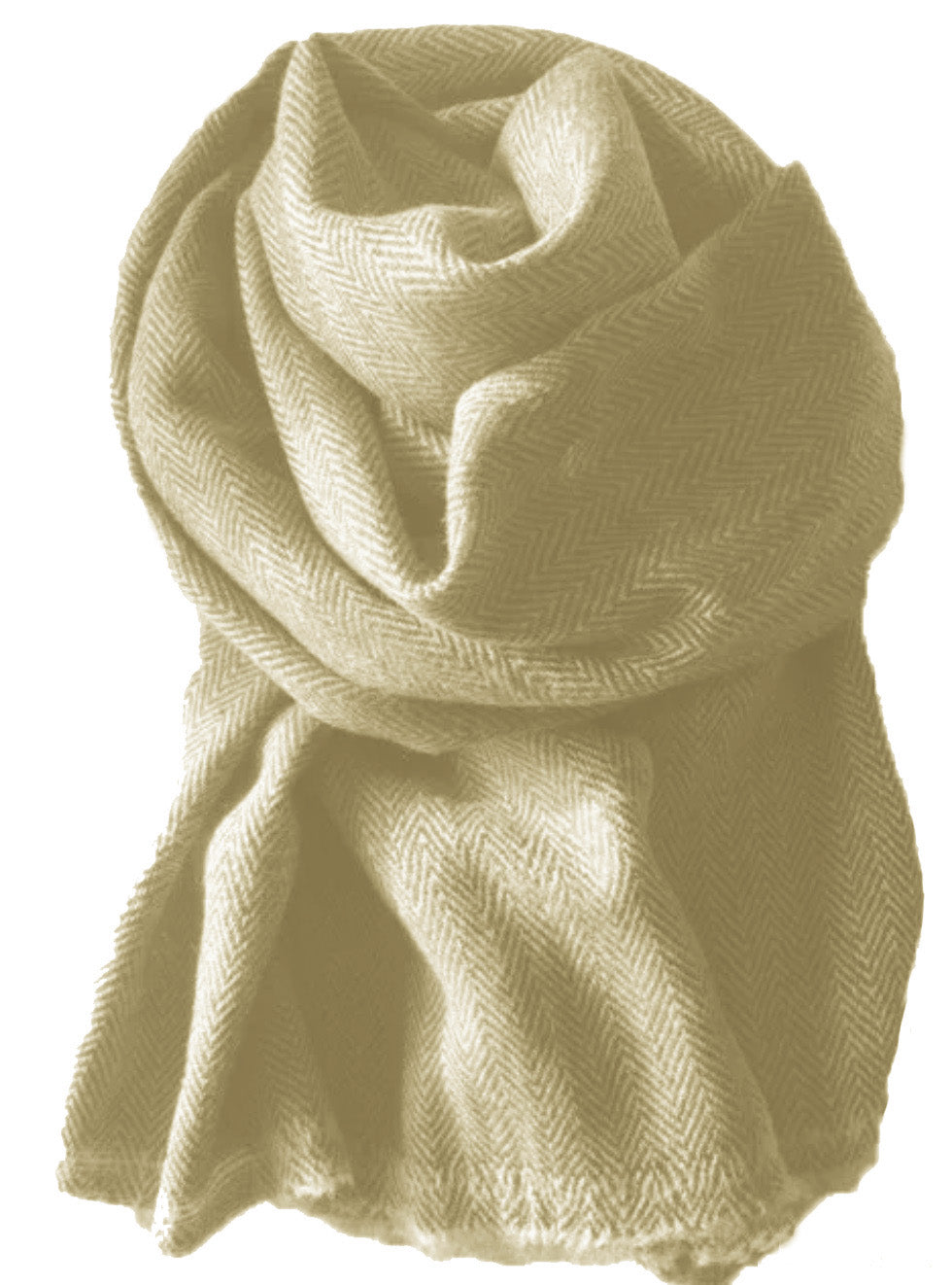 Herringbone scarf with short fringe grey