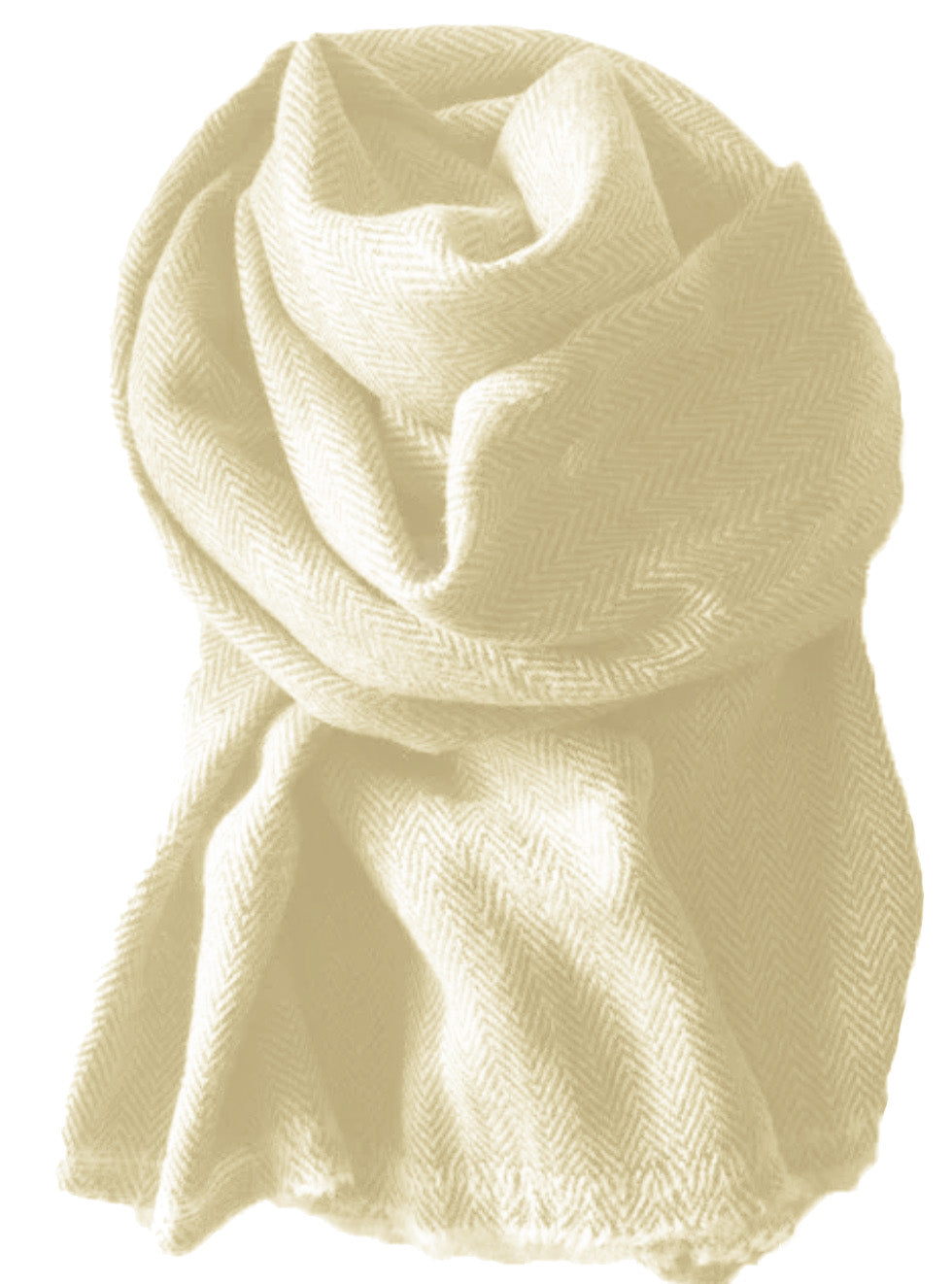 Herringbone scarf with short fringe grey