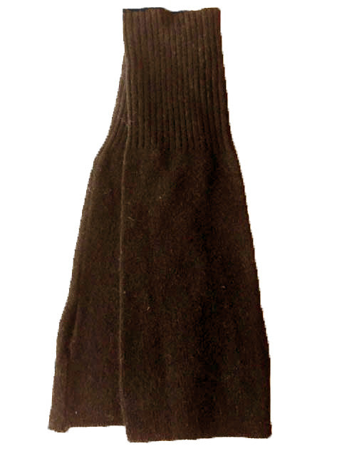 Cashmere hand warmer gloves brown