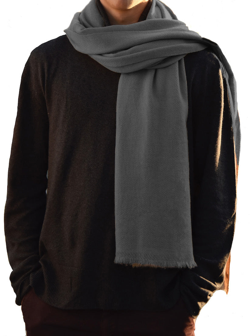 The Havana scarf 2 ply jeans blue