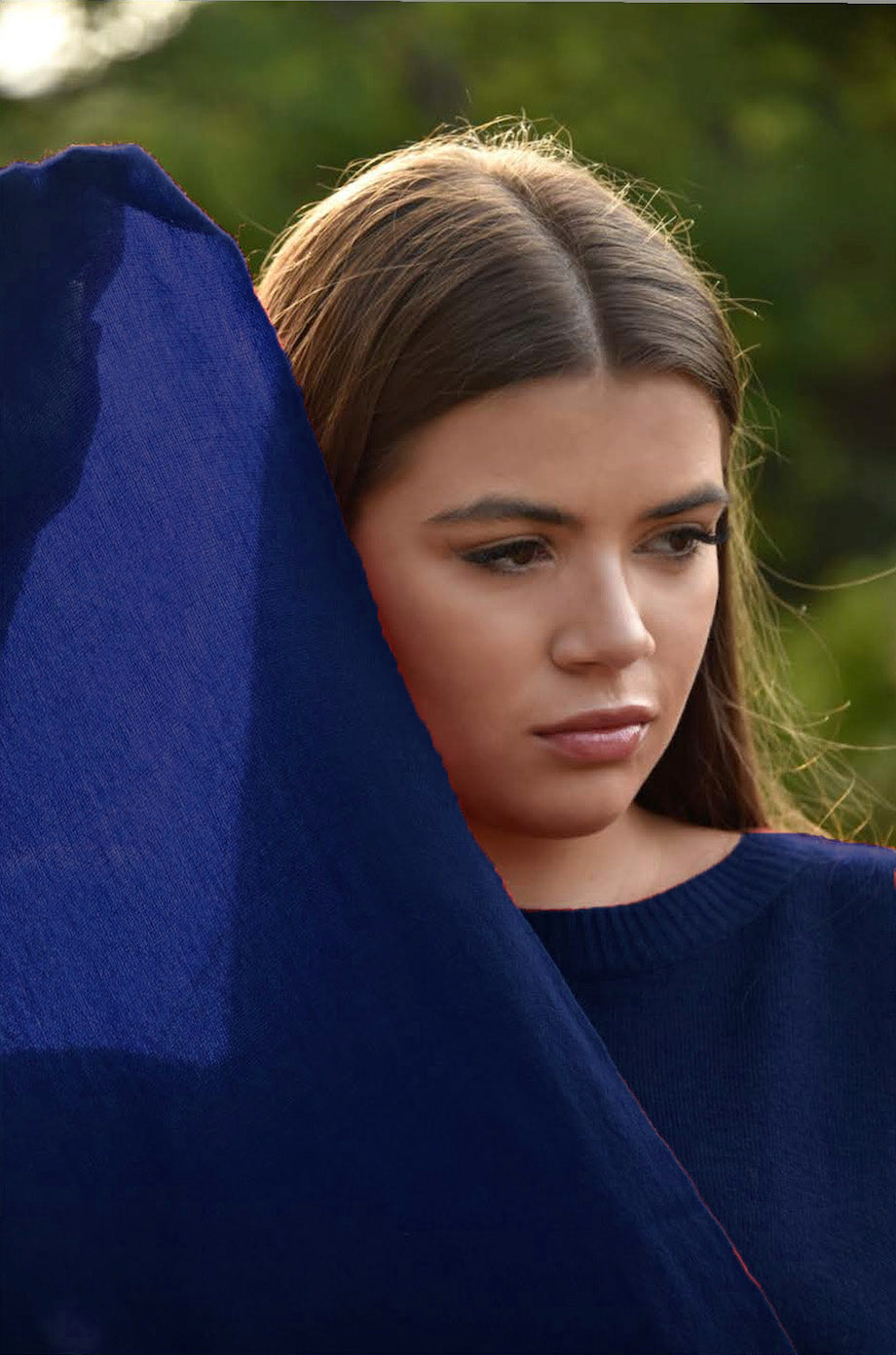 The Havana scarf jeans blue