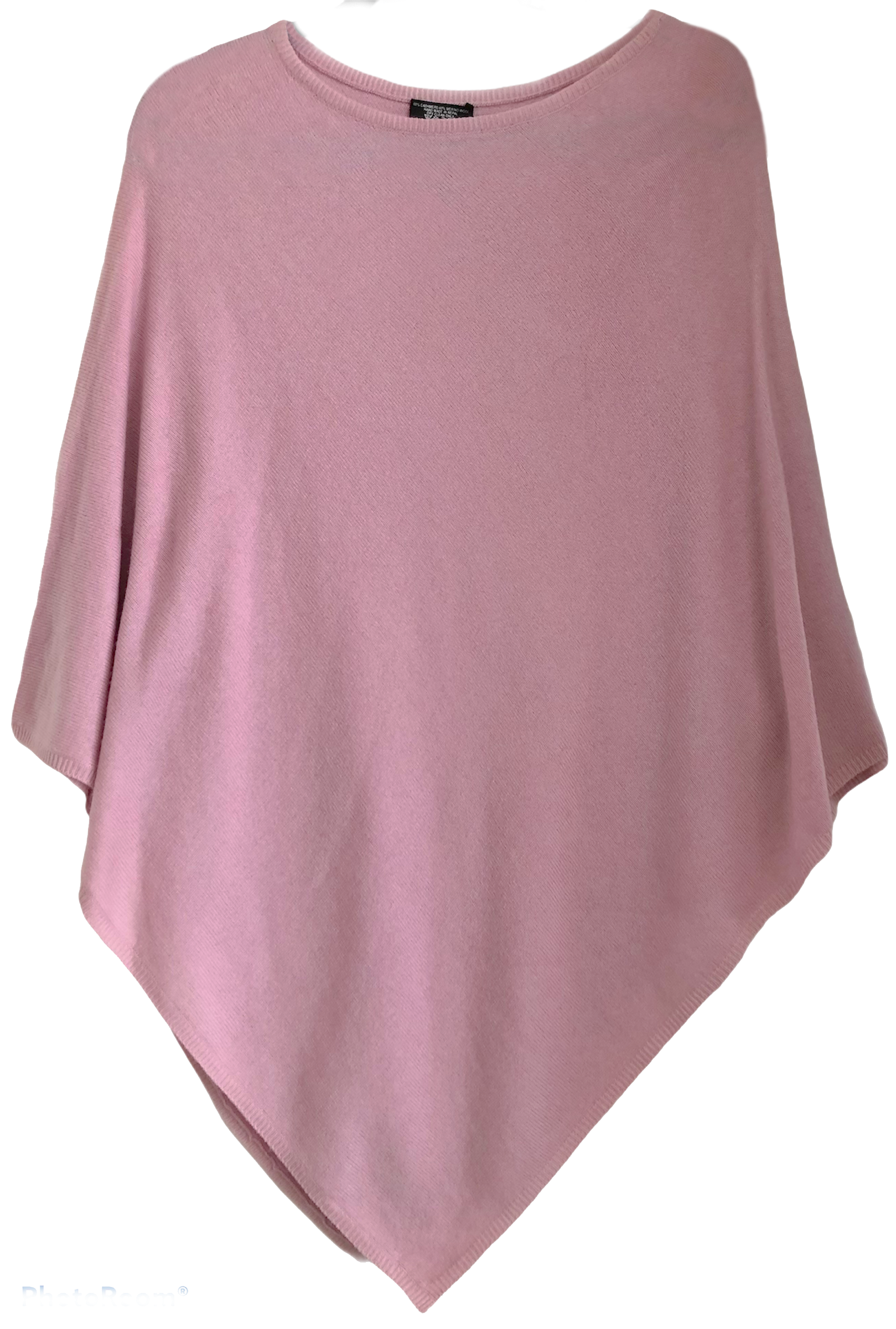 Cashmere classic poncho dark grey