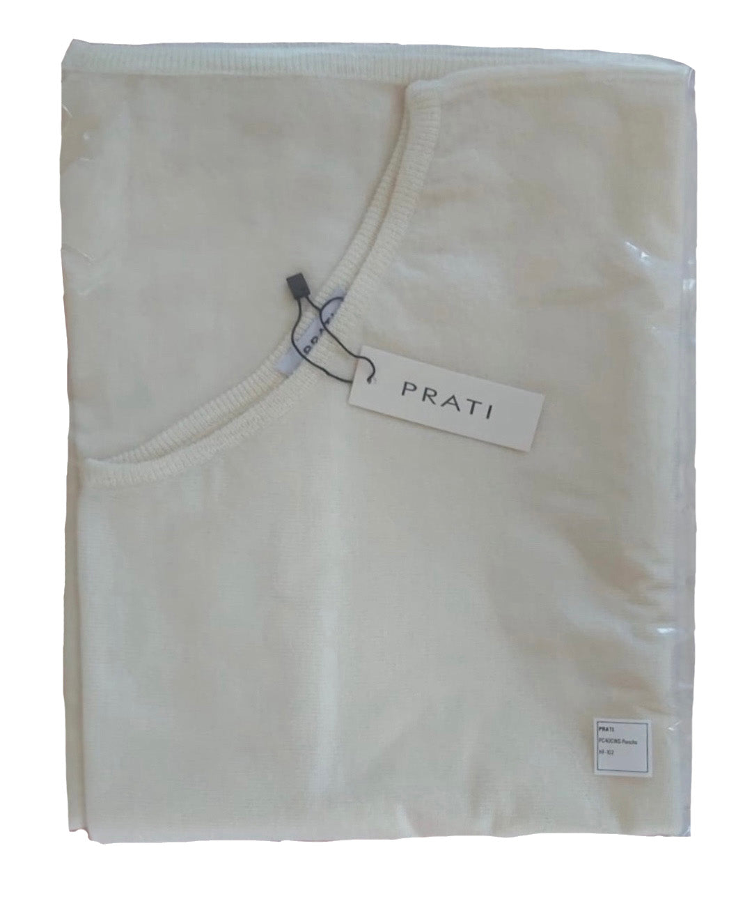 Cashmere classic poncho silk vanilla white