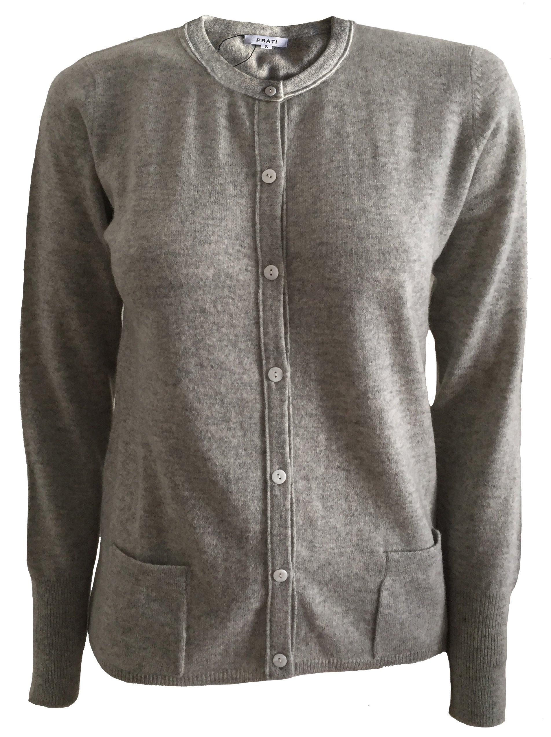 Cashmere cardigan melange grey